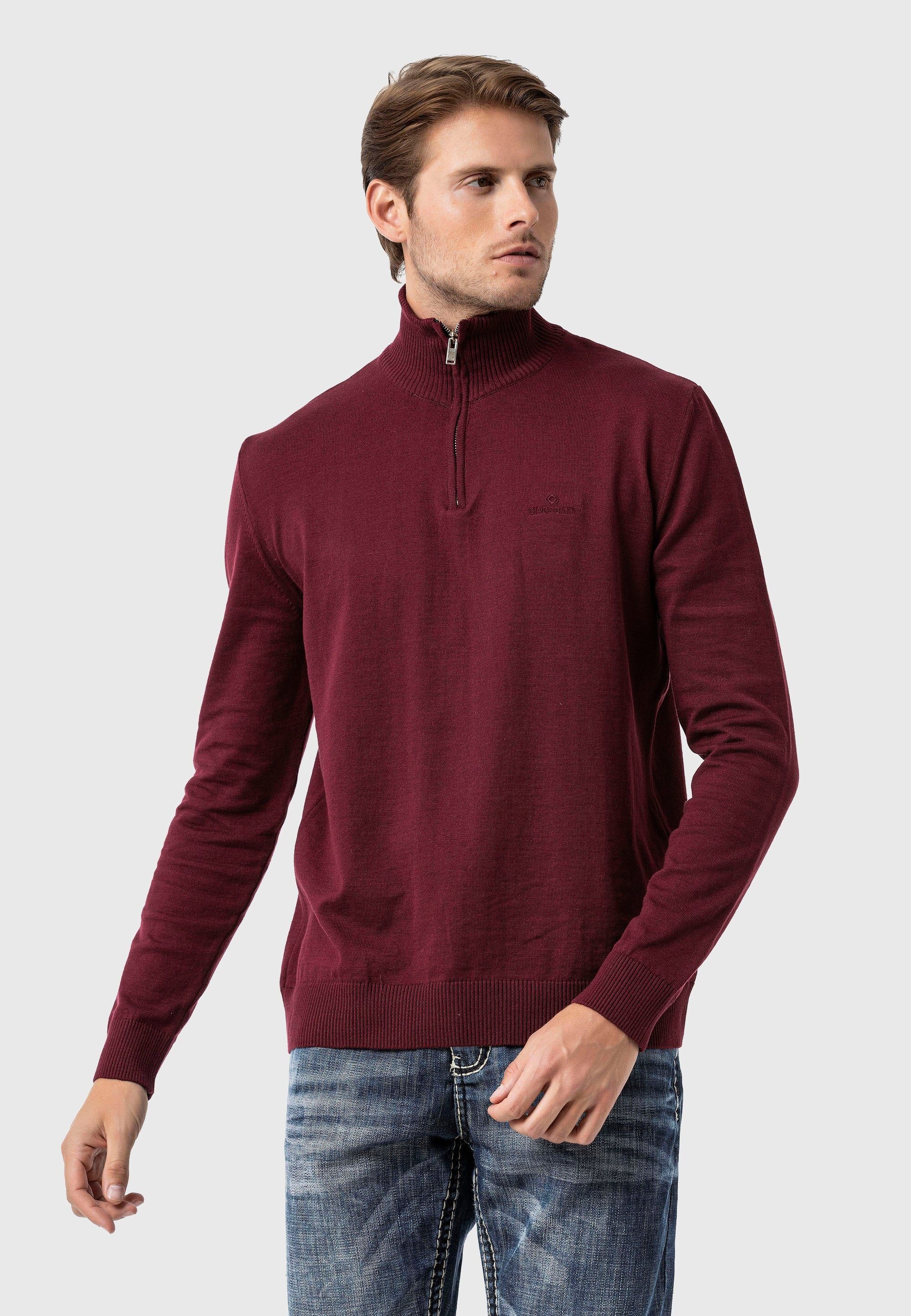 Cipo & Baxx Troyer »Pullover«, (1 tlg.), mit Troyer-Kragen