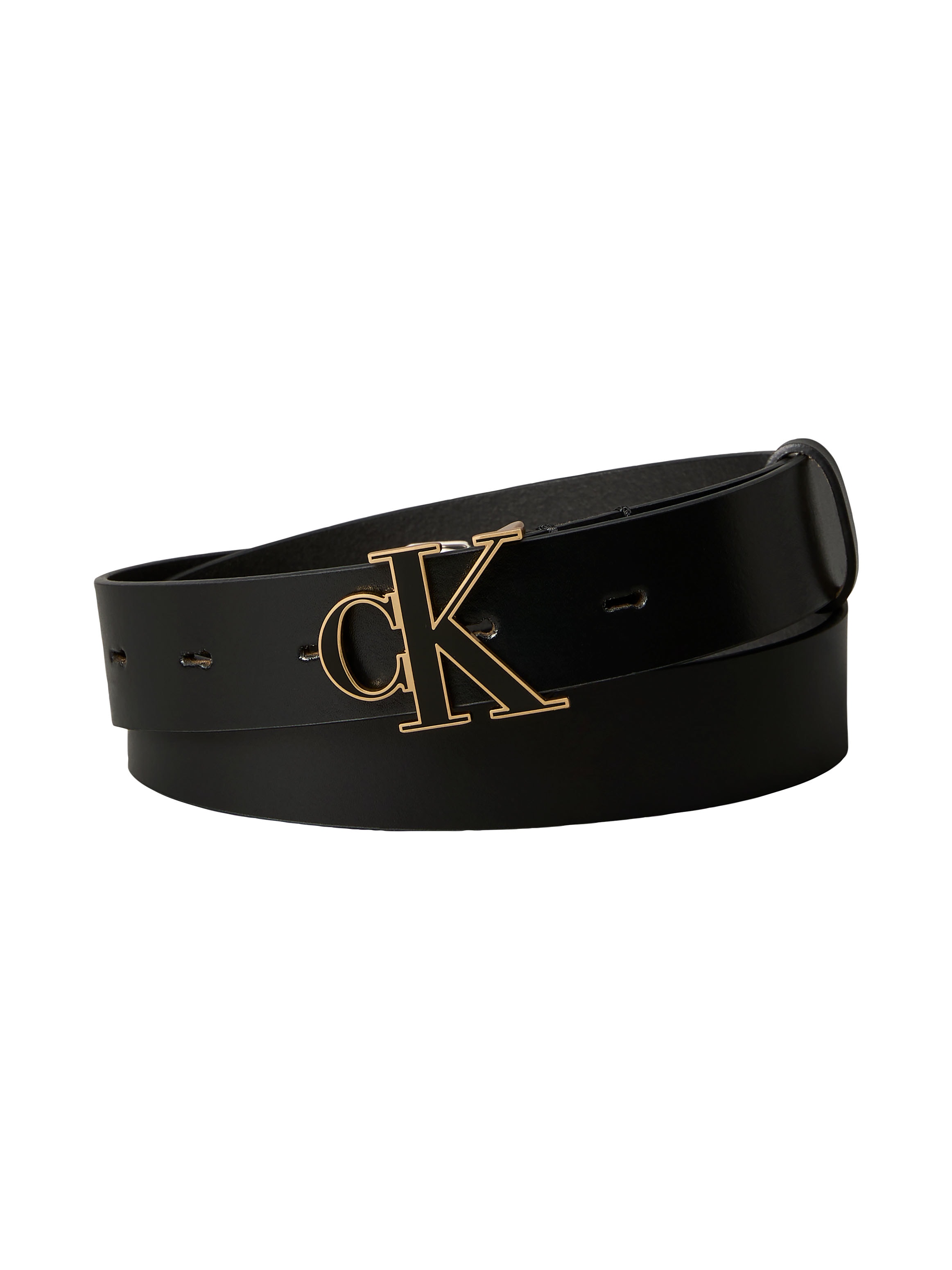 Calvin Klein Ledergürtel "ROUND CK BUCKLE 30MM BELT INLAY" Größenverstellba günstig online kaufen