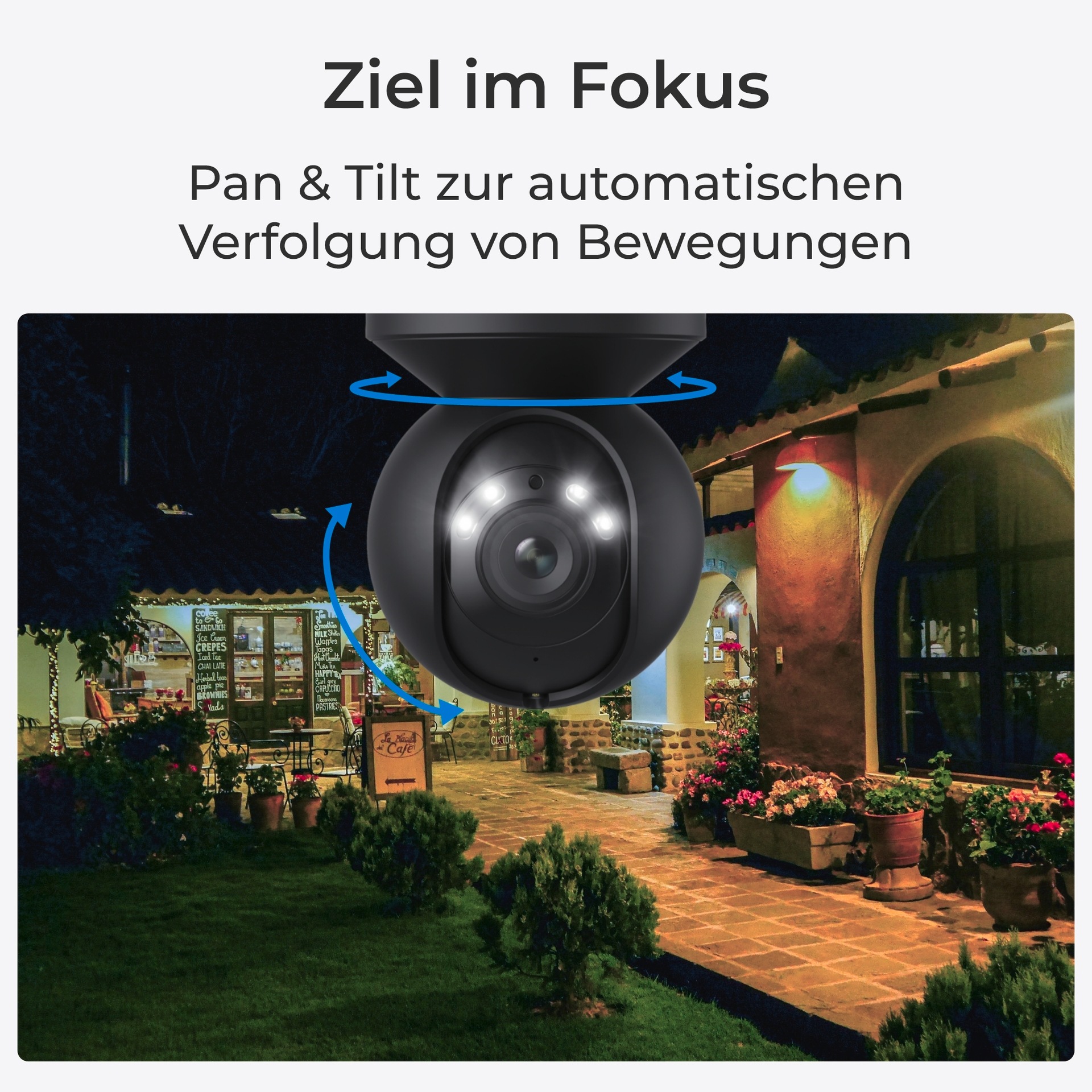 Reolink Überwachungskamera »E Series E540 - 5MP Wi-Fi Überwachungskamera Aussen mit Auto-Tracking«, Außenbereich, Personen-/Fahrzeug-/Tiererkennung, Pan & Tilt, 3X optischer Zoom