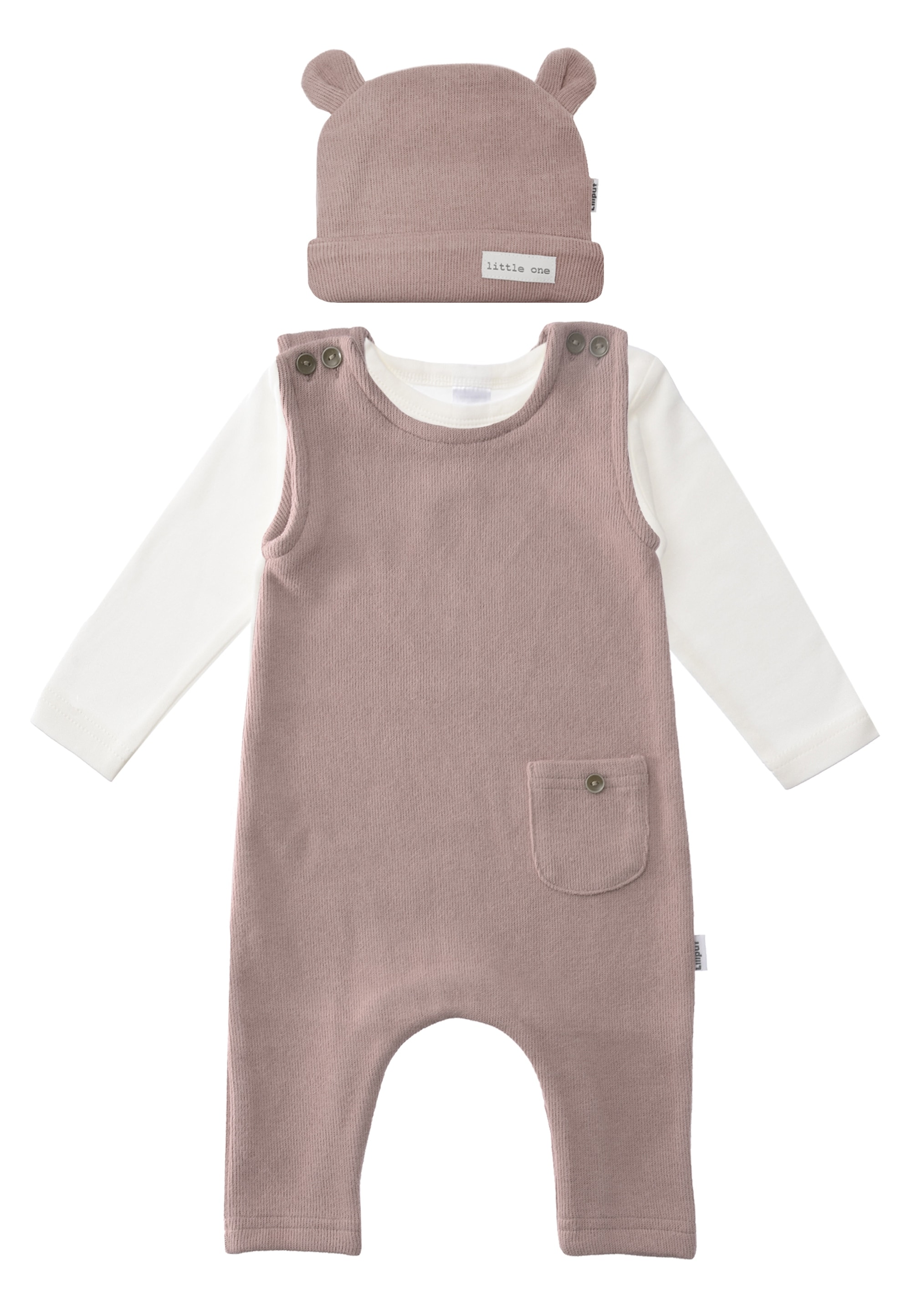 Liliput 3 bestehend aus Jumpsuit, Mütze und Langarmshirt