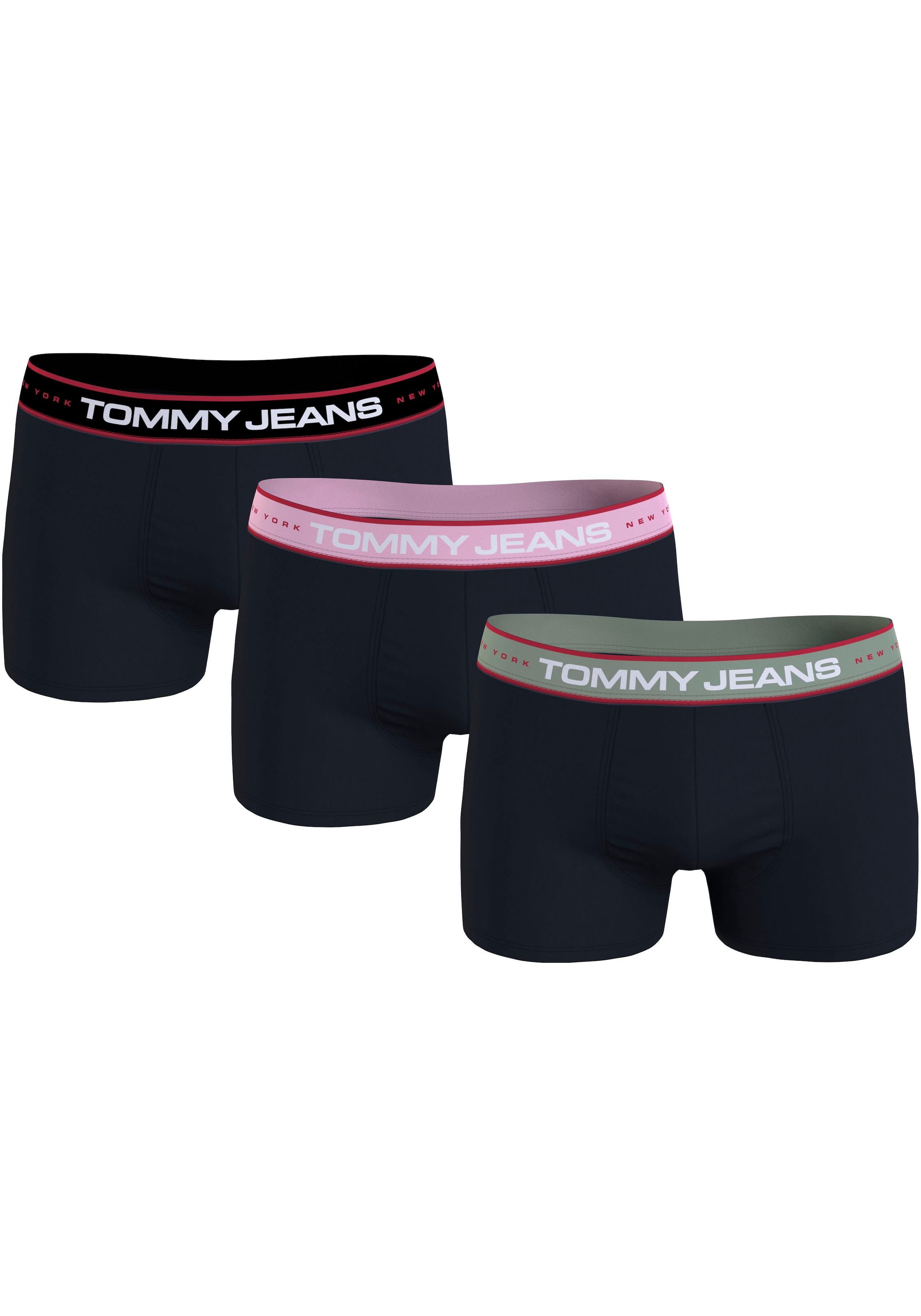 Tommy Hilfiger Underwear Trunk "3P TRUNK DIFF WB", (Packung, 3 St., 3er-Pack), mit elastischem Logo-Bund