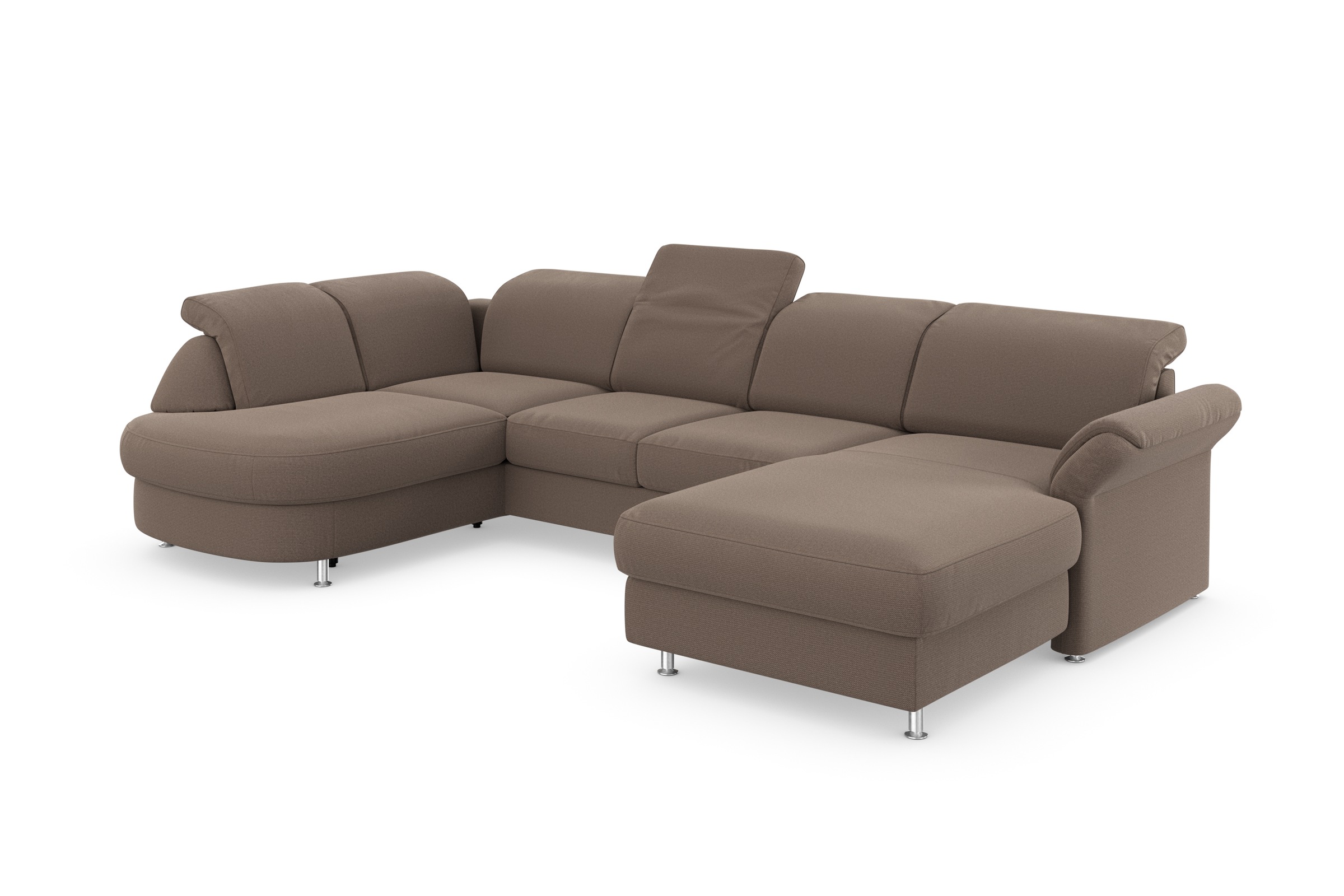 sit&more Wohnlandschaft »Apulia U-Form«, wahlweise Bettfunktion, Bettkasten und Kopf- und Armteilverstellung