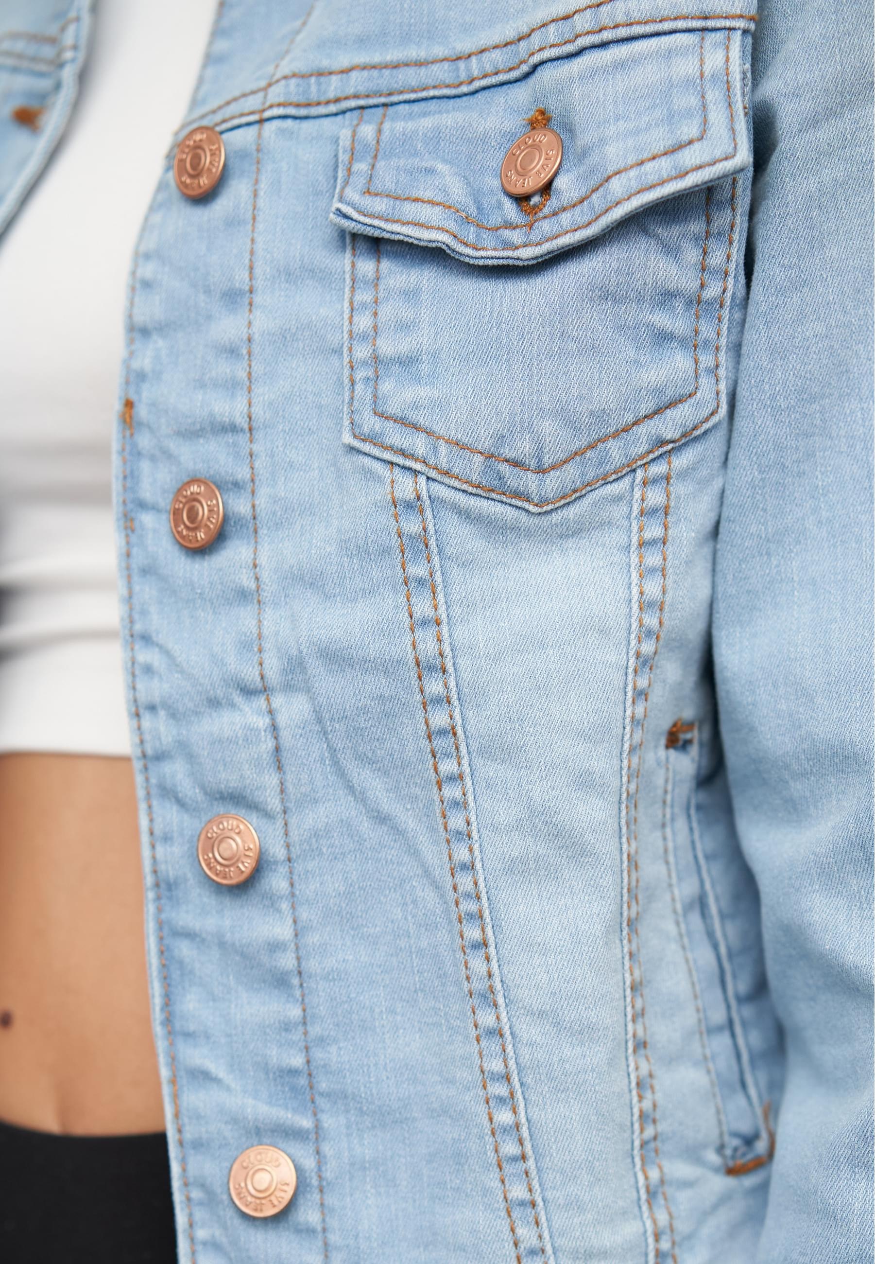 CLOUD 5IVE Jeansjacke »CLOUD 5IVE Damen Jeans Jacke«, (1 St.), ohne Kapuze