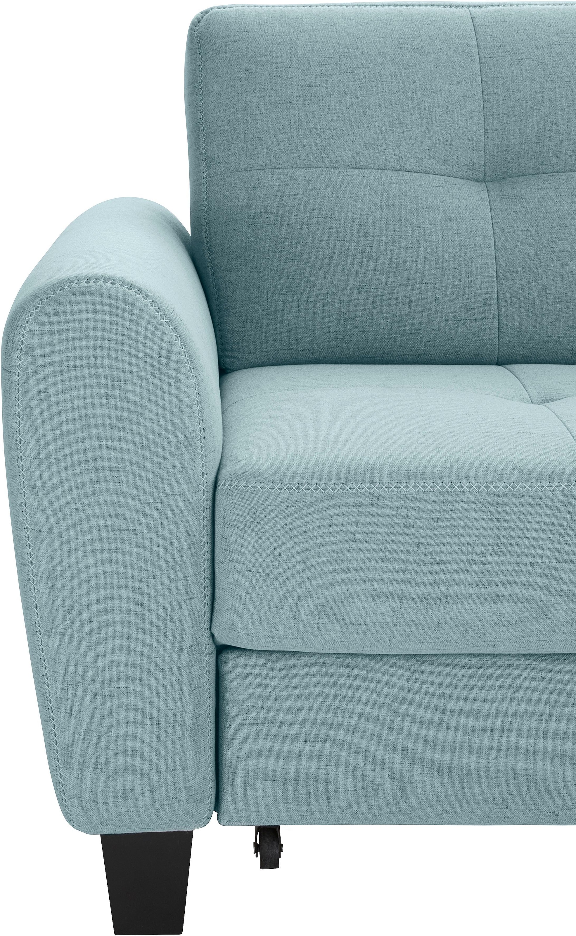 sit&more Ecksofa »Varese L-Form«, mit Federkern, wahlweise mit Bettfunktion und Stauraum