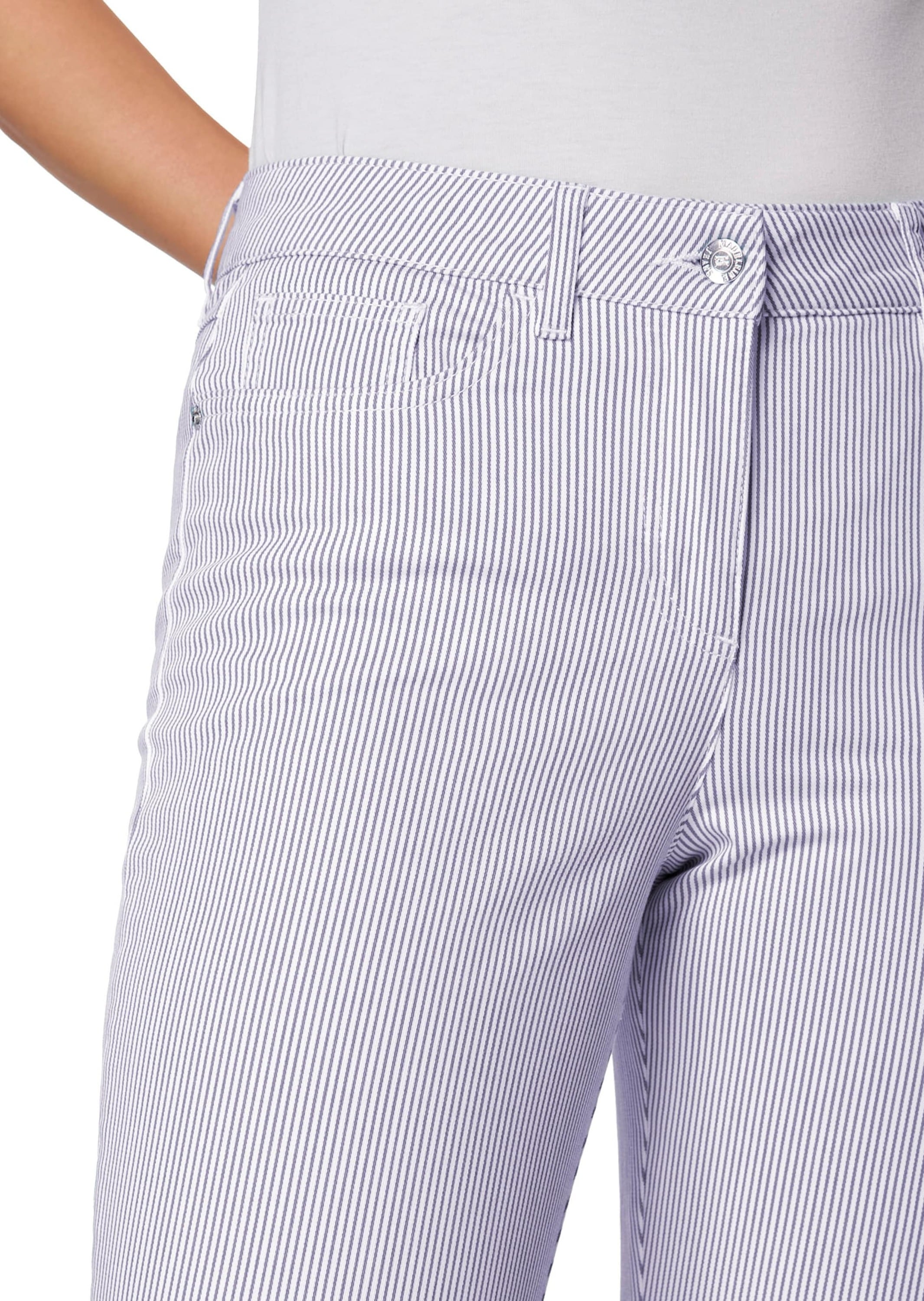 MADELEINE Regular-fit-Jeans »Jeans Fein gestreifte Jeans«