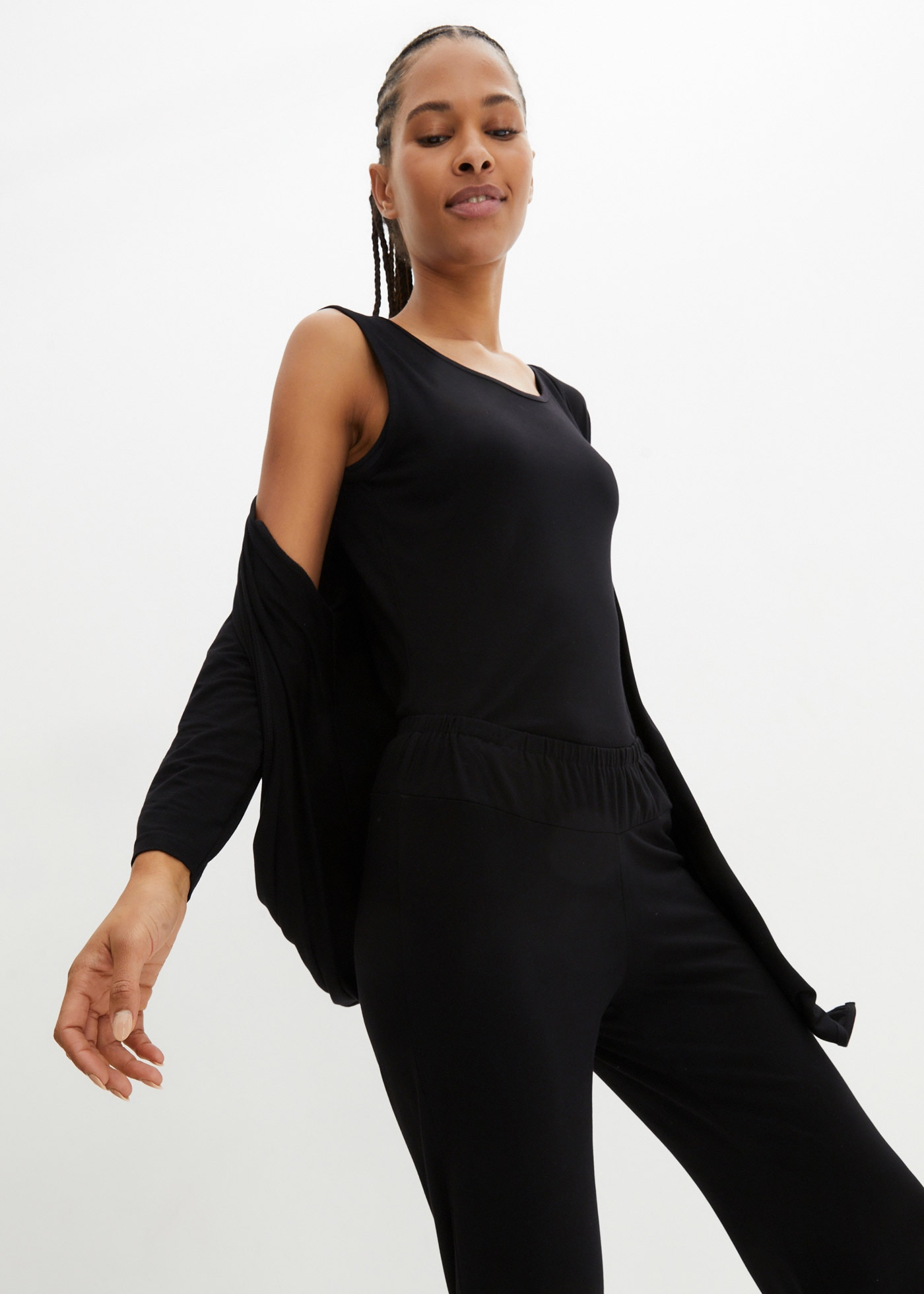 bonprix Loungeanzug "Loungewear Hausanzug" Set, 3 bestehend aus Jacke mit 3 günstig online kaufen