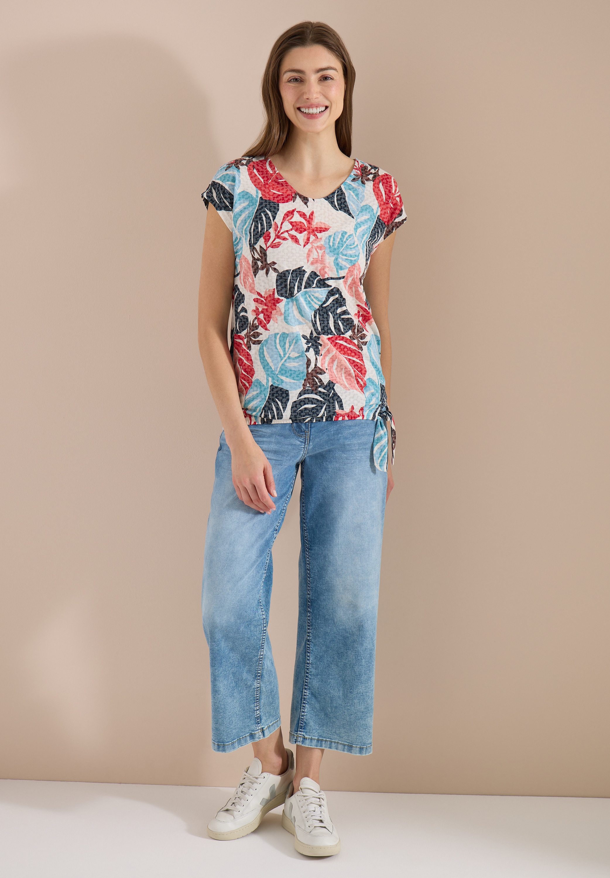Cecil Blusenshirt Elastiksaum mit Knotendetail