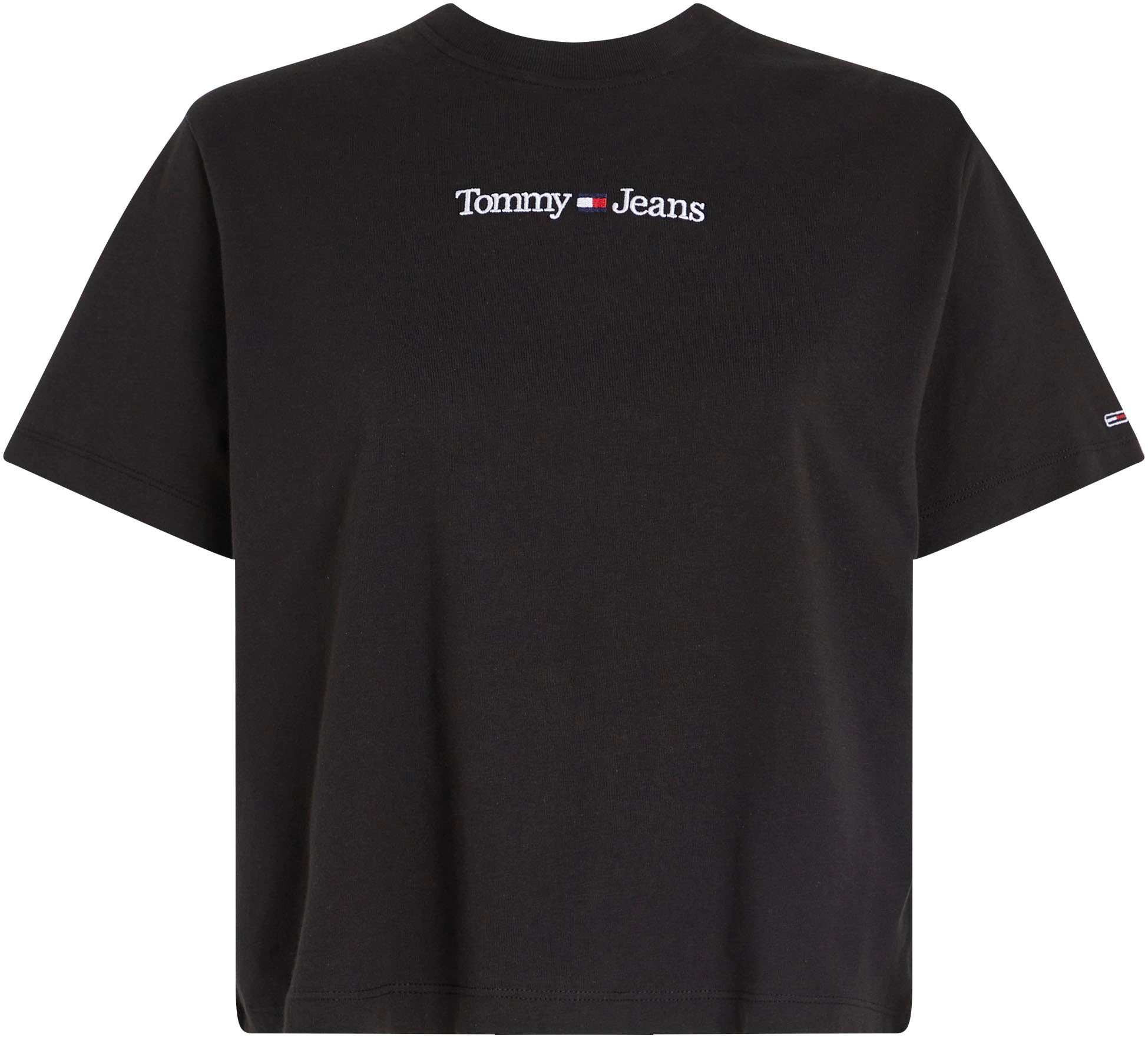 Tommy BAUR online Jeans Kurzarmshirt | »TJW Jeans Logoschriftzug TEE«, LINEAR mit Tommy SERIF bestellen Linear CLS