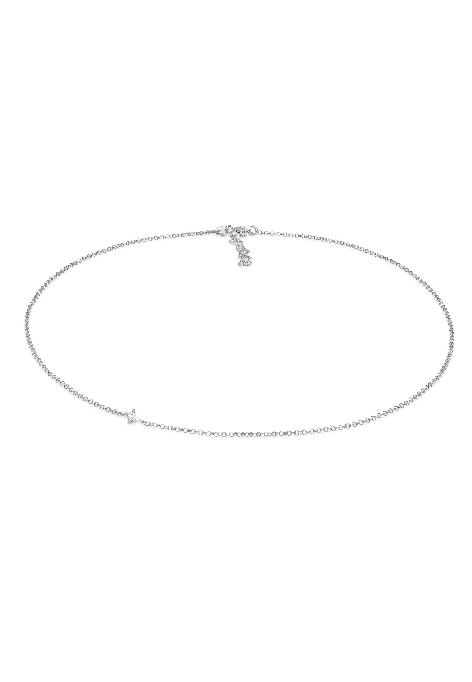 Elli Choker »Halskette Choker Zirkonia Solitär Zart 925 Silber«