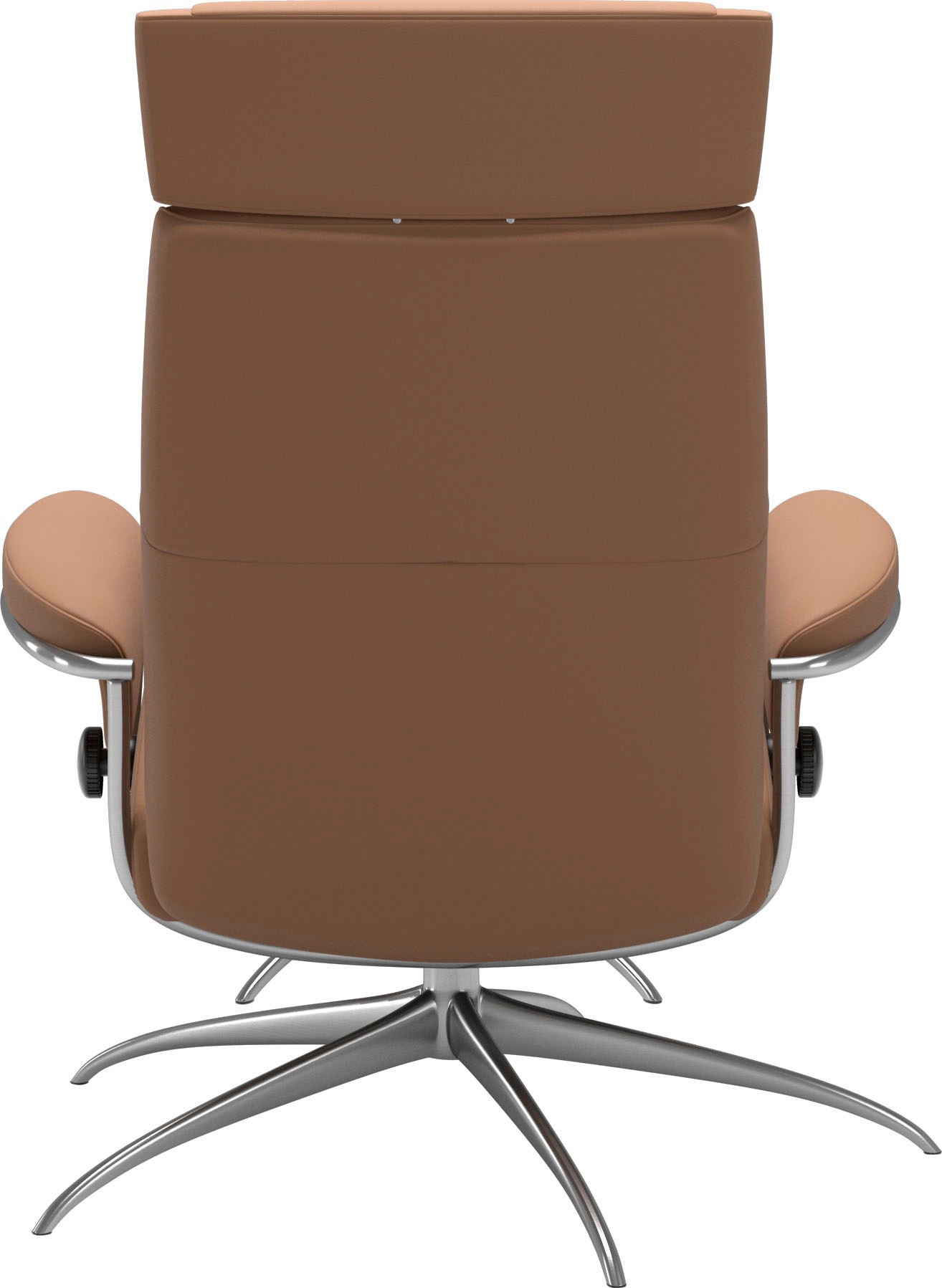 Stressless® Relaxsessel »Paris«, (Set, Relaxsessel mit Hocker), mit Hocker, Low Back mit Kopfstütze, mit Star Base, Gestell Chrom