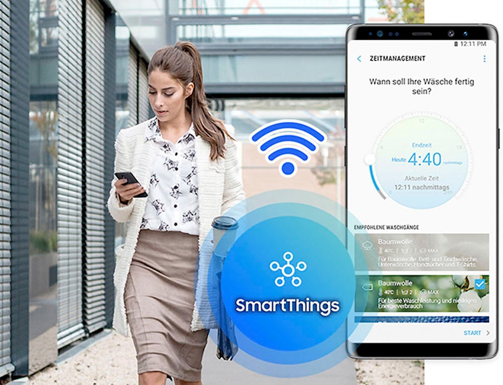 Samsung Waschmaschine WW5300T INOX »WW80T534AAXAS2« 8 kg 1400 U/min WiFi SmartControl