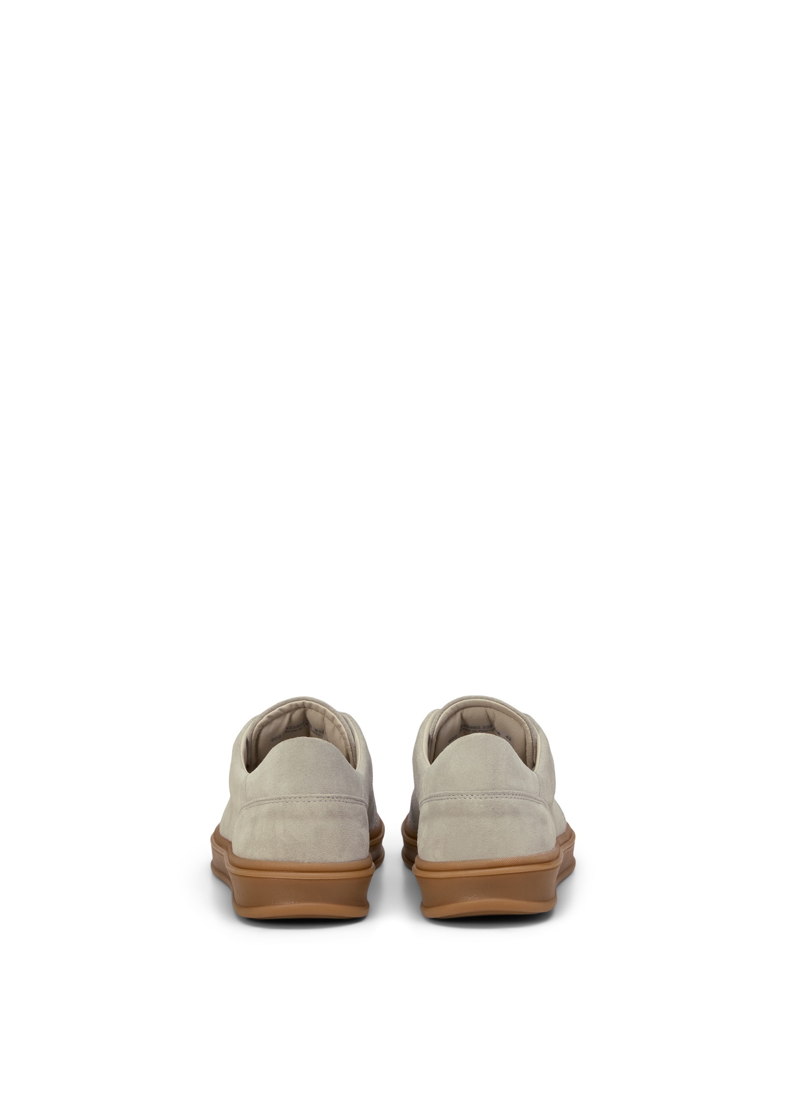 Sneaker MARC O'POLO "aus edlem Velours-Rindleder", Herren, Gr. 46, concrete clay, Obermaterial: 100% Leder (Rind), unifarben, Schuhe Sneaker 3