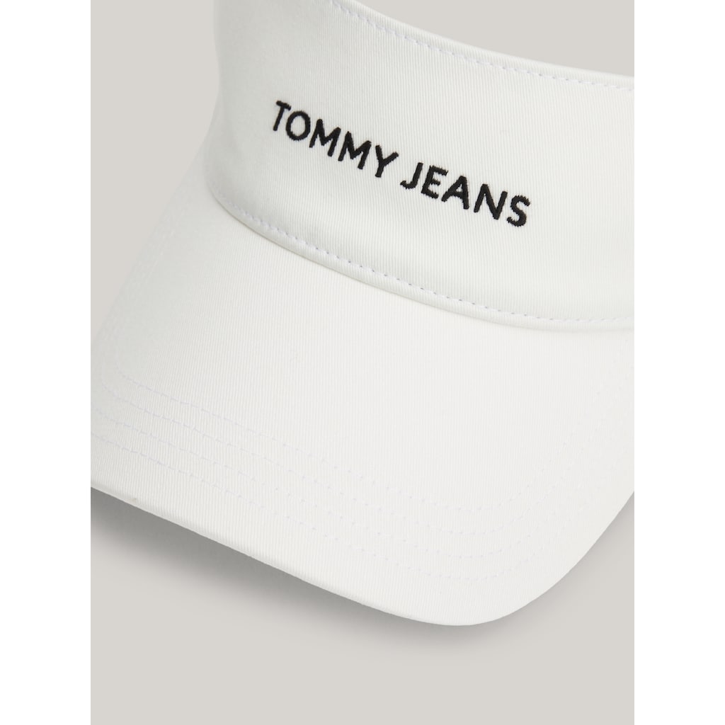 Tommy Jeans Visor »TJW LINEAR LOGO VISOR«, kontrastfarbenes Markenstickerei