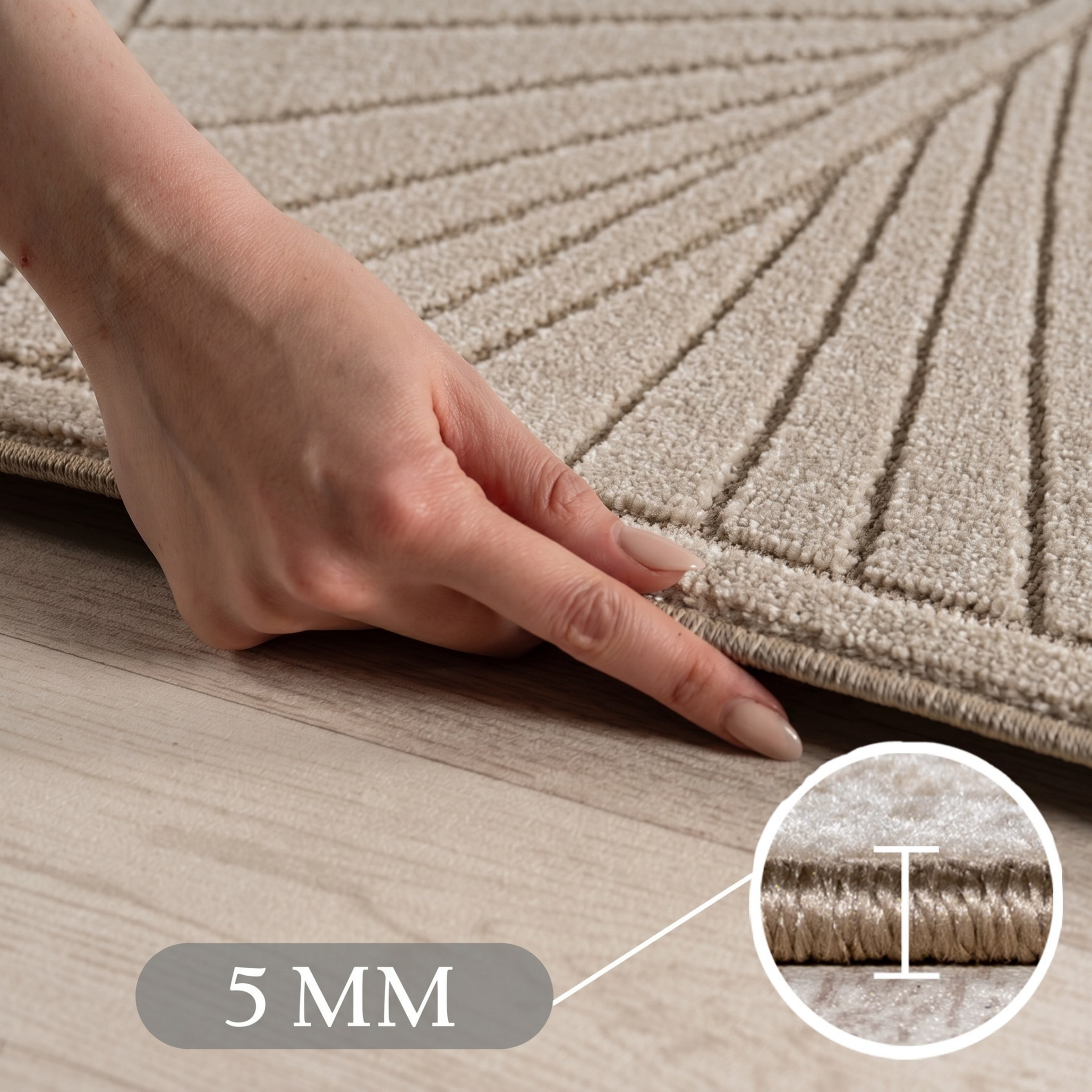 Ayyildiz Teppiche Outdoorteppich »NOVA 1203  ,  auch als Läufer und Rund« rund 8 mm Höhe Material aus schmutzabweisendem Polypropylen, In-/Outdoor geeignet