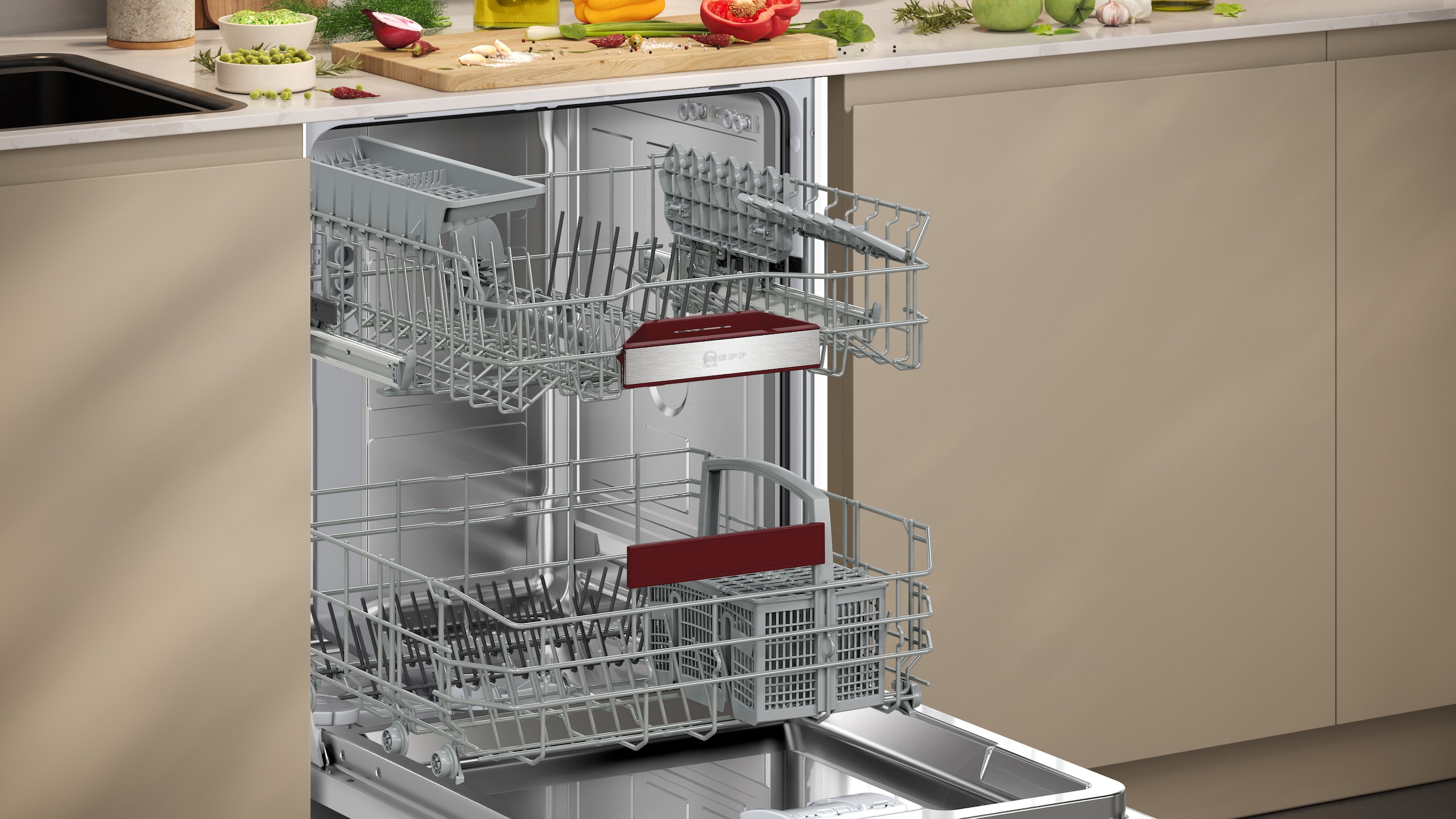 NEFF vollintegrierbarer Geschirrspüler »S155EBX16E«, 13 Maßgedecke, mit Open Dry