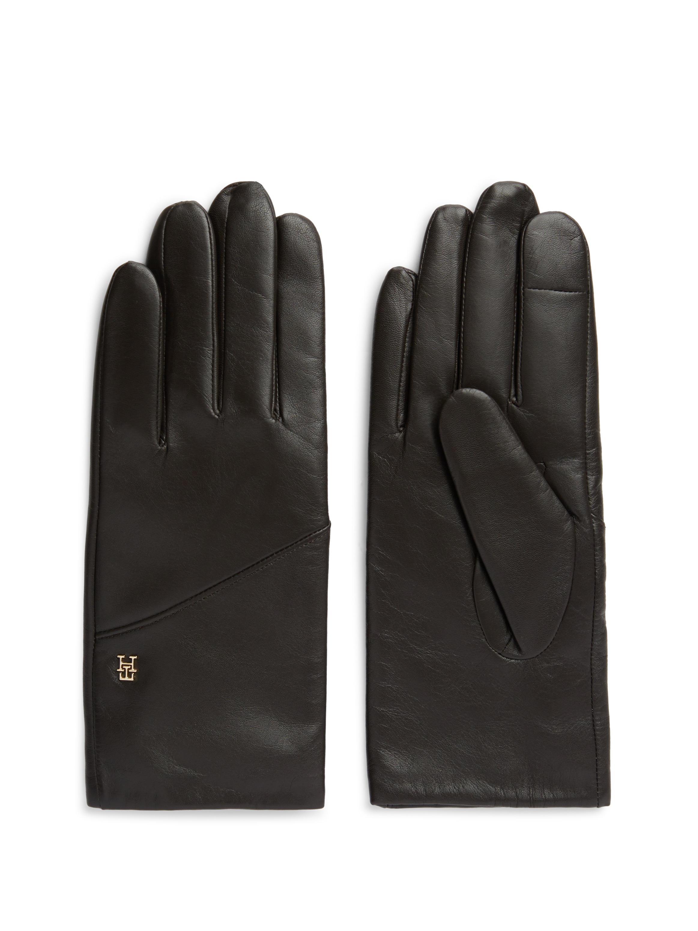 Tommy Hilfiger Lederhandschuhe "ELEVATED CHIC LEATHER GLOVES" Regular fit mit Markenlogo