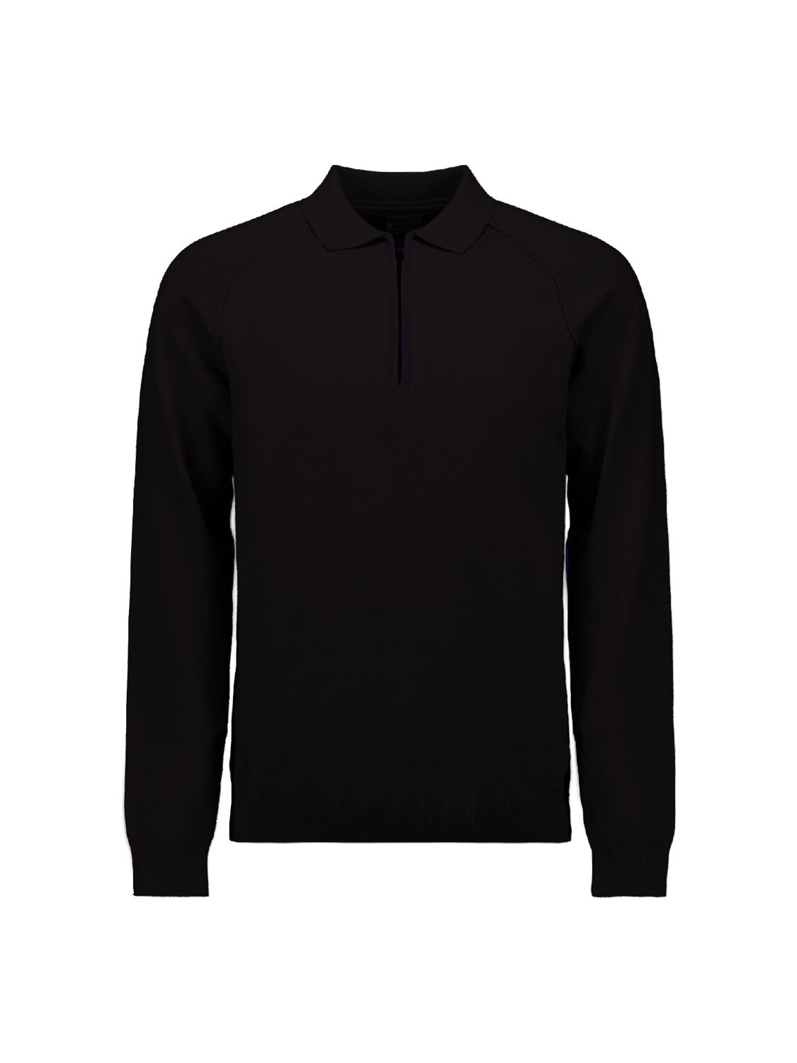NO EXCESS Stehkragenpullover "No Excess Half-Zip-Polo-Pullover" günstig online kaufen