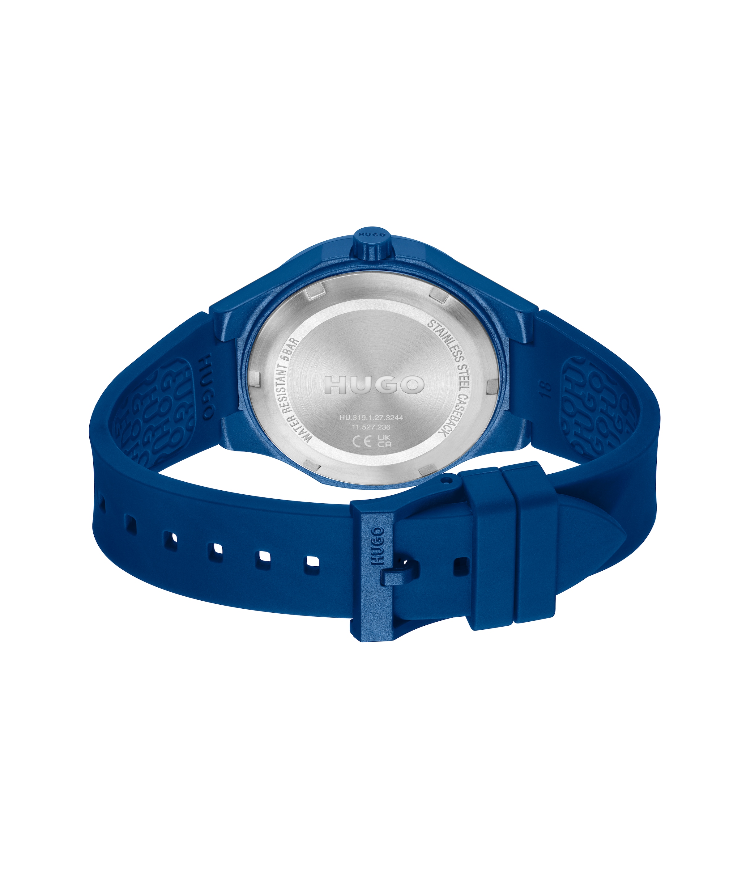 HUGO Quarzuhr »#LIT« Armbanduhr, Herrenuhr, Silikonarmband, analog