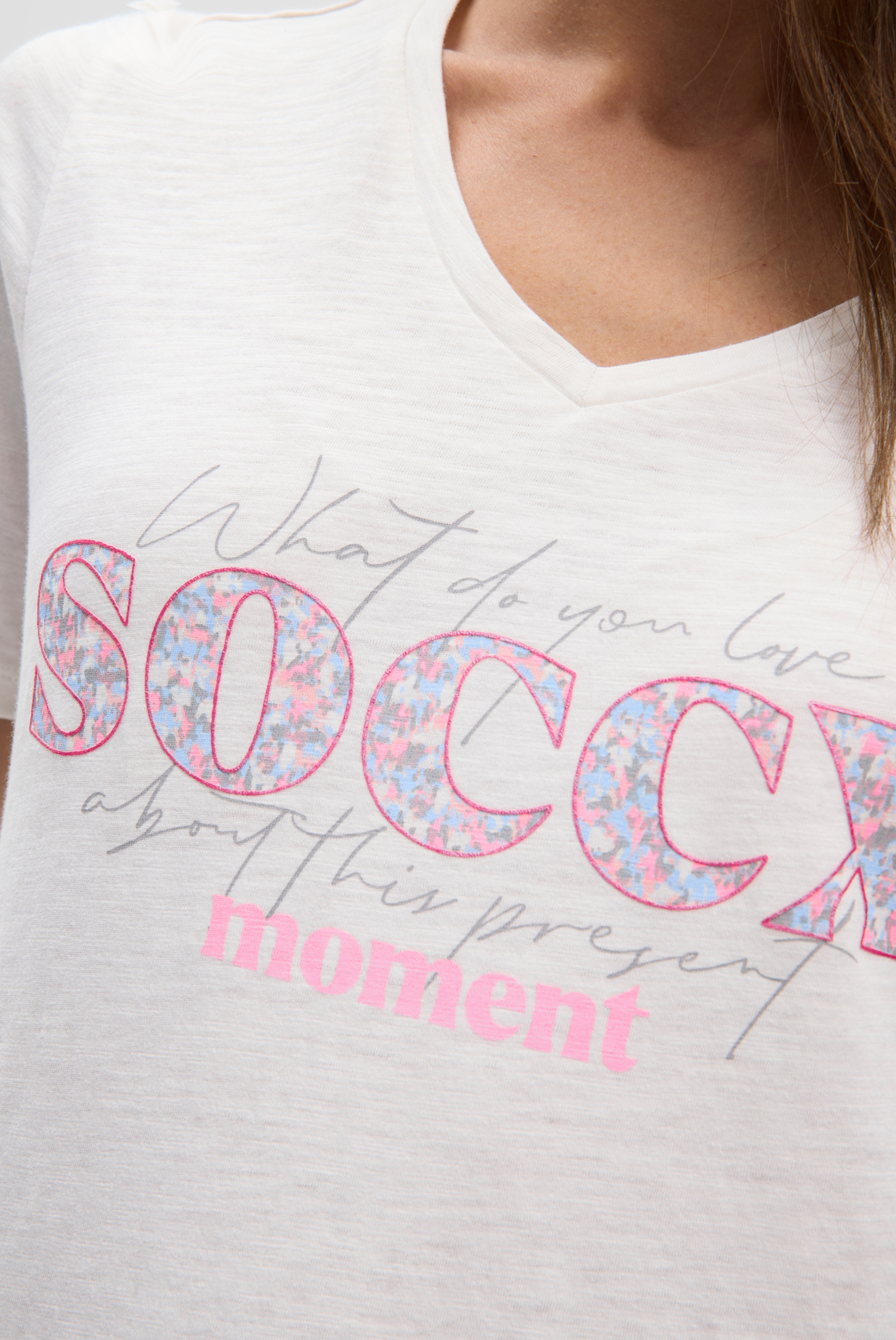 SOCCX V-Shirt aus Baumwolle