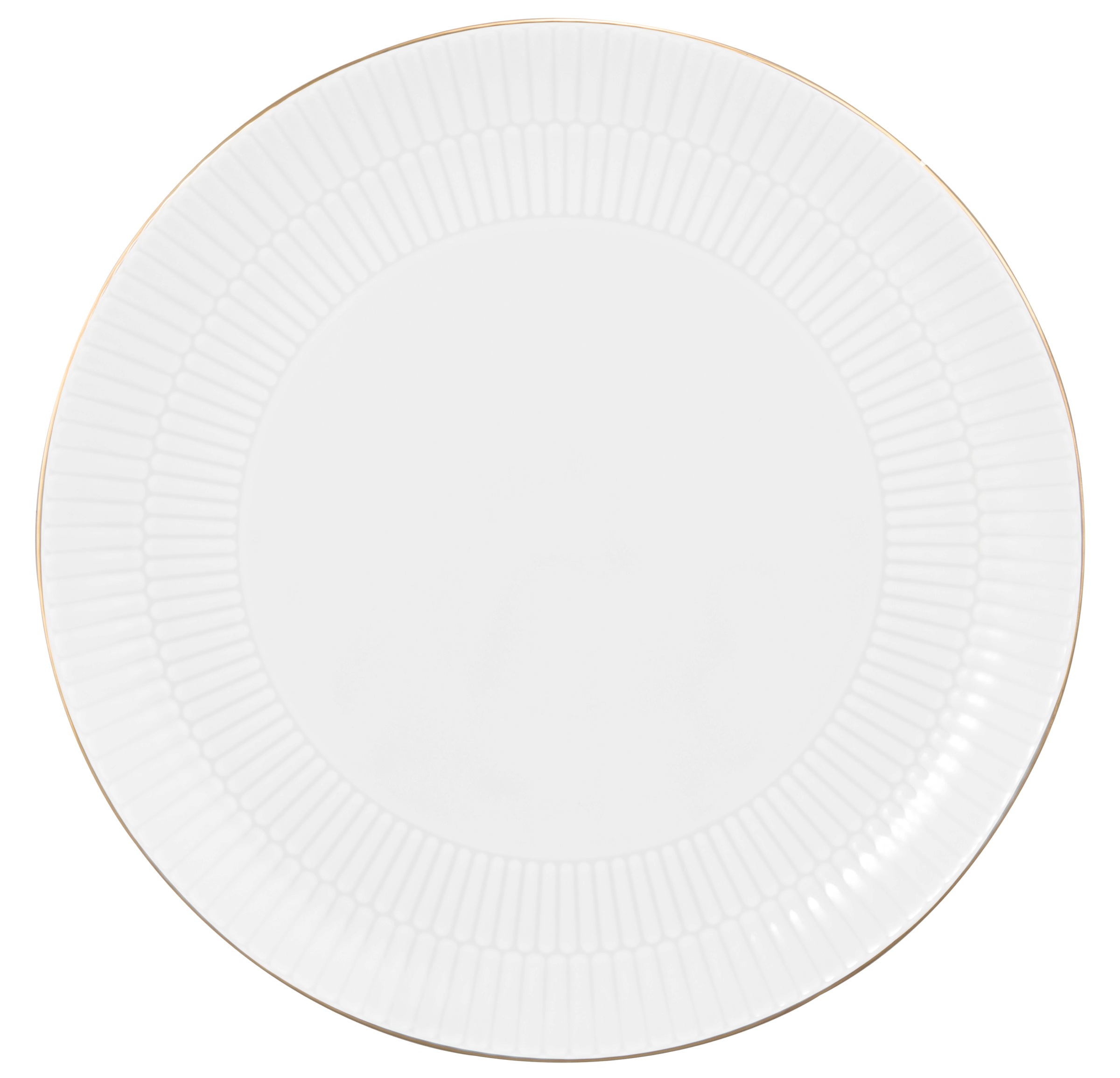 Seltmann Weiden Tafelservice »Tafelservice 12-teilig Amina Goldrand, Teller, Suppenteller«, (Set, 12 tlg.), Speiseeller, Suppenteller, weiß, gold