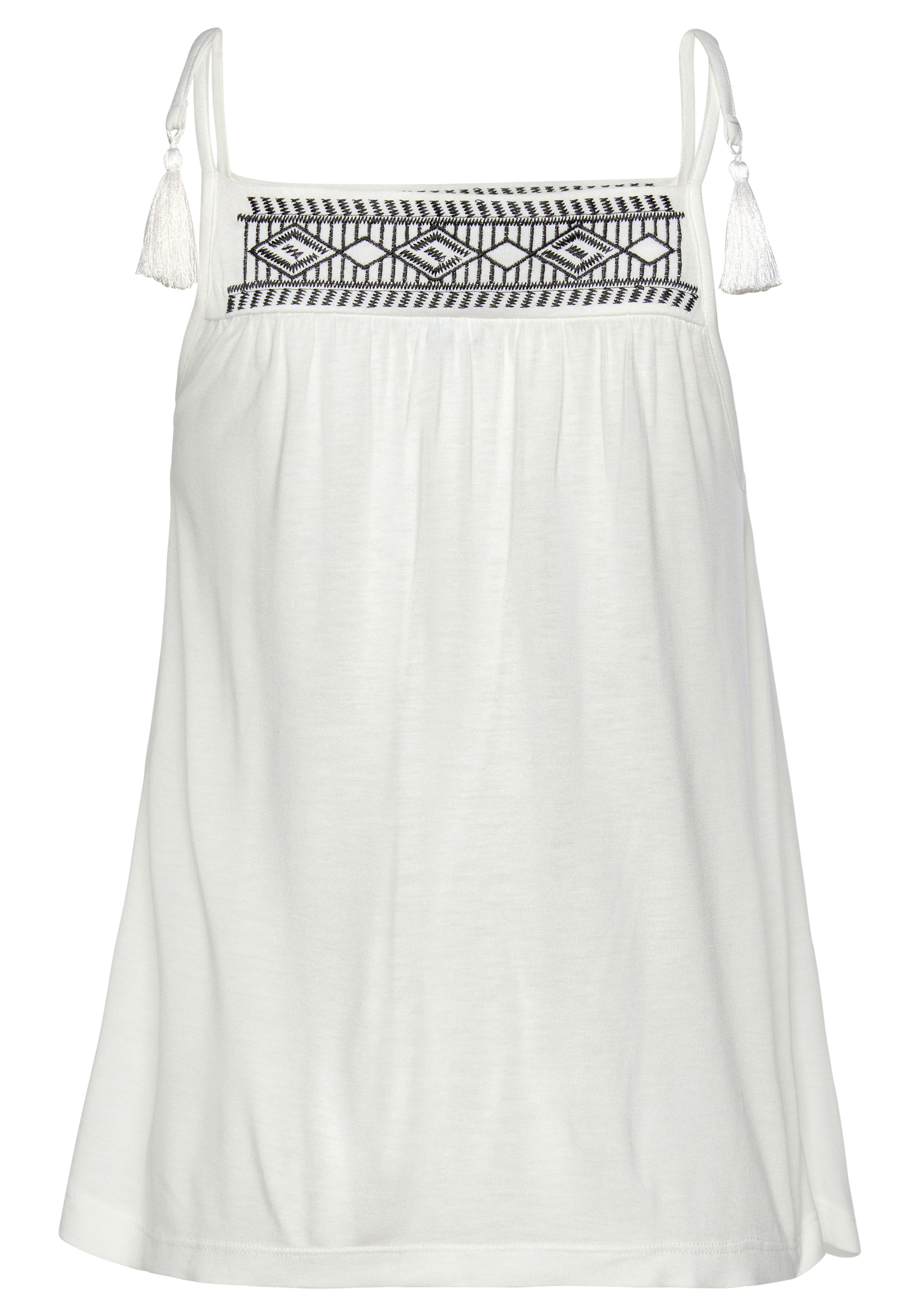 Thumbnail - LASCANA Trägertop mit Stickerei, sommerliches Top mit Trägern zum Knoten