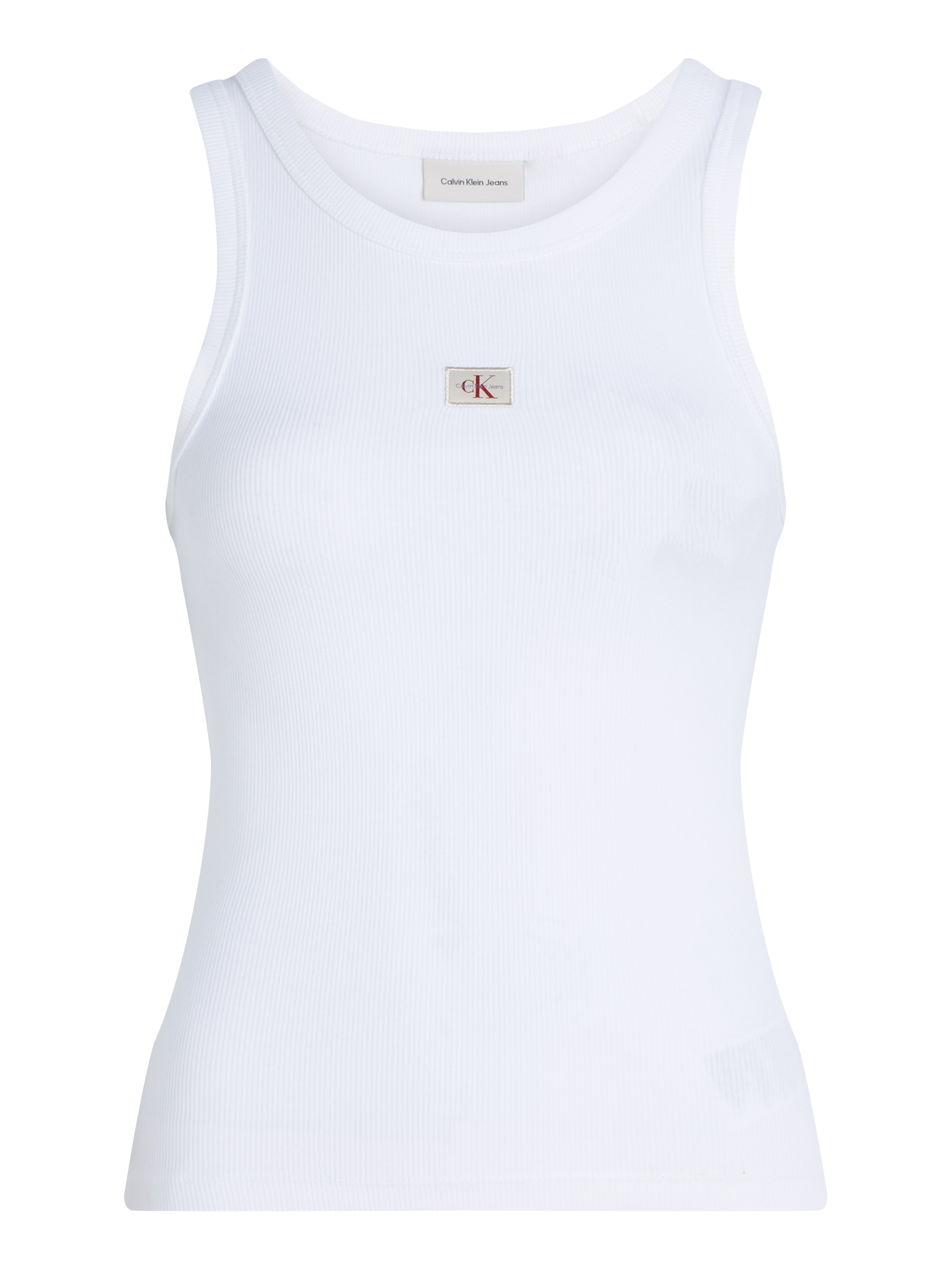 Calvin Klein Jeans Tanktop »WOVEN LABEL RIB TANK TOP«, mit Logodruck