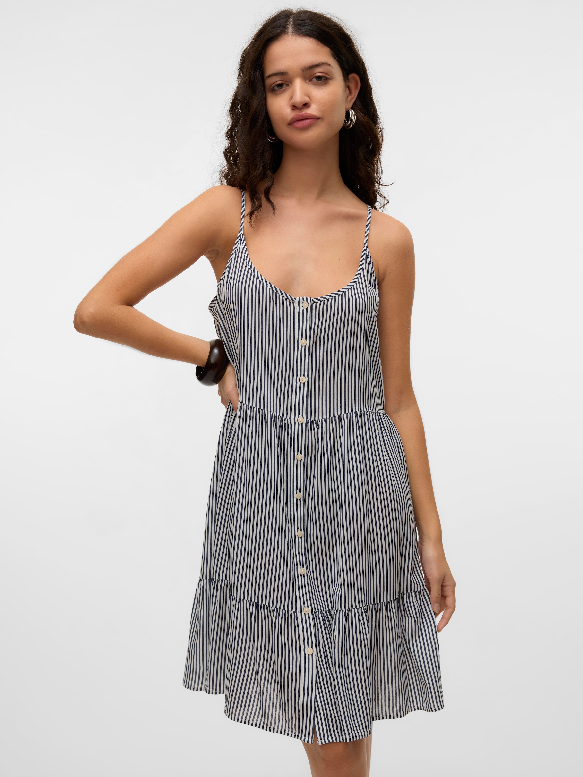 Vero Moda Trägerkleid "VMBUMPY SHORT SINGLET DRESS WVN GA NOOS", Sommerklei günstig online kaufen
