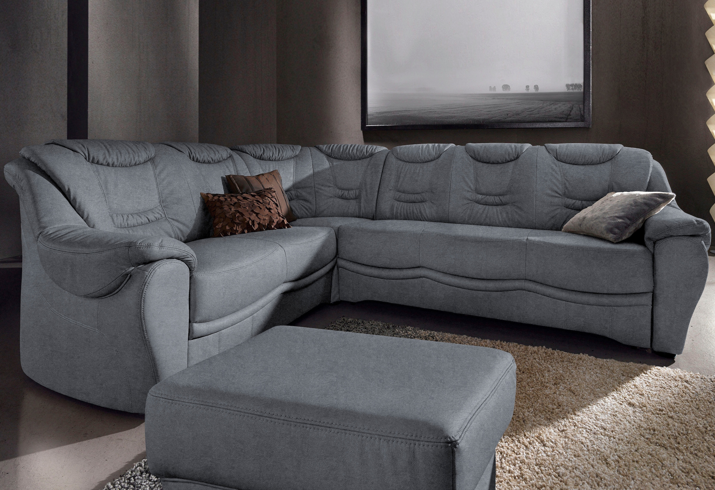 sit&more Ecksofa "Benson L-Form", wahlweise mit Bettfunktion