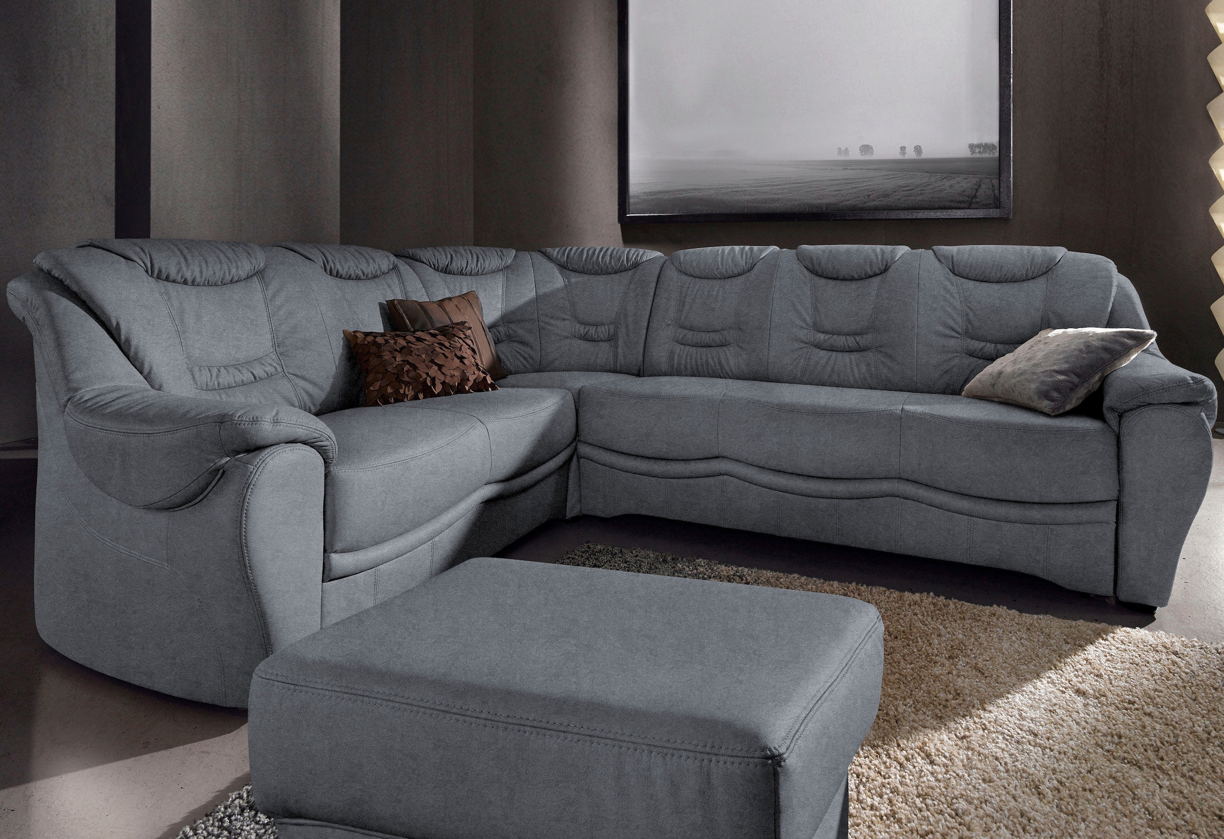 sit&more Ecksofa "Benson L-Form" wahlweise mit Schlaffunktion