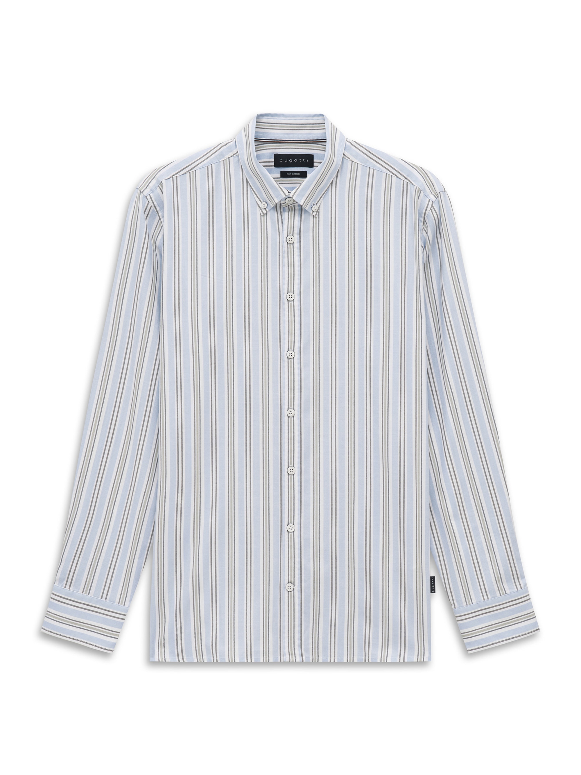 bugatti Langarmhemd »Modern Fit« Modern Fit Oxford Gestreift Button-Down