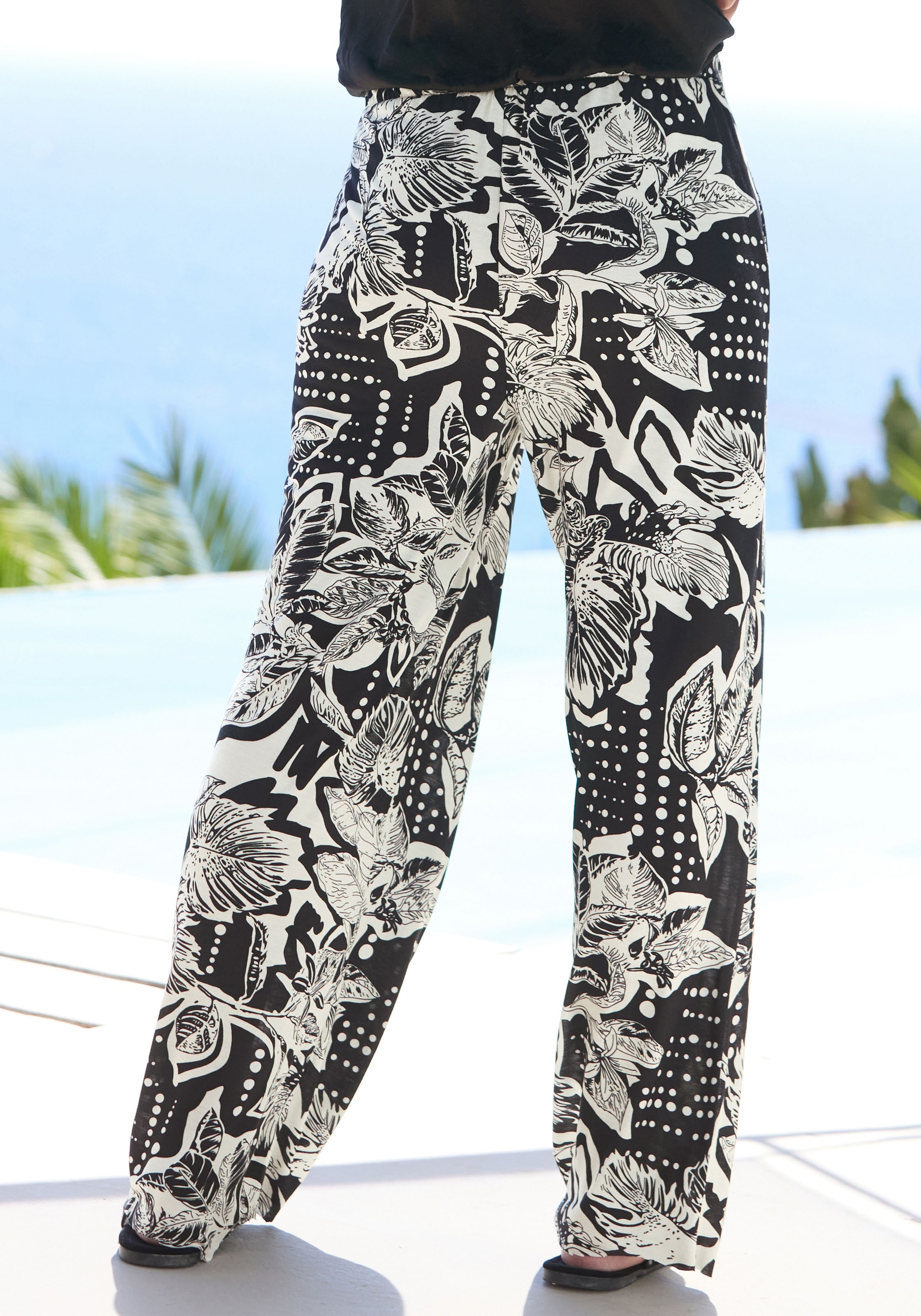 Vivance Palazzohose, mit Alloverdruck aus Jersey günstig online kaufen