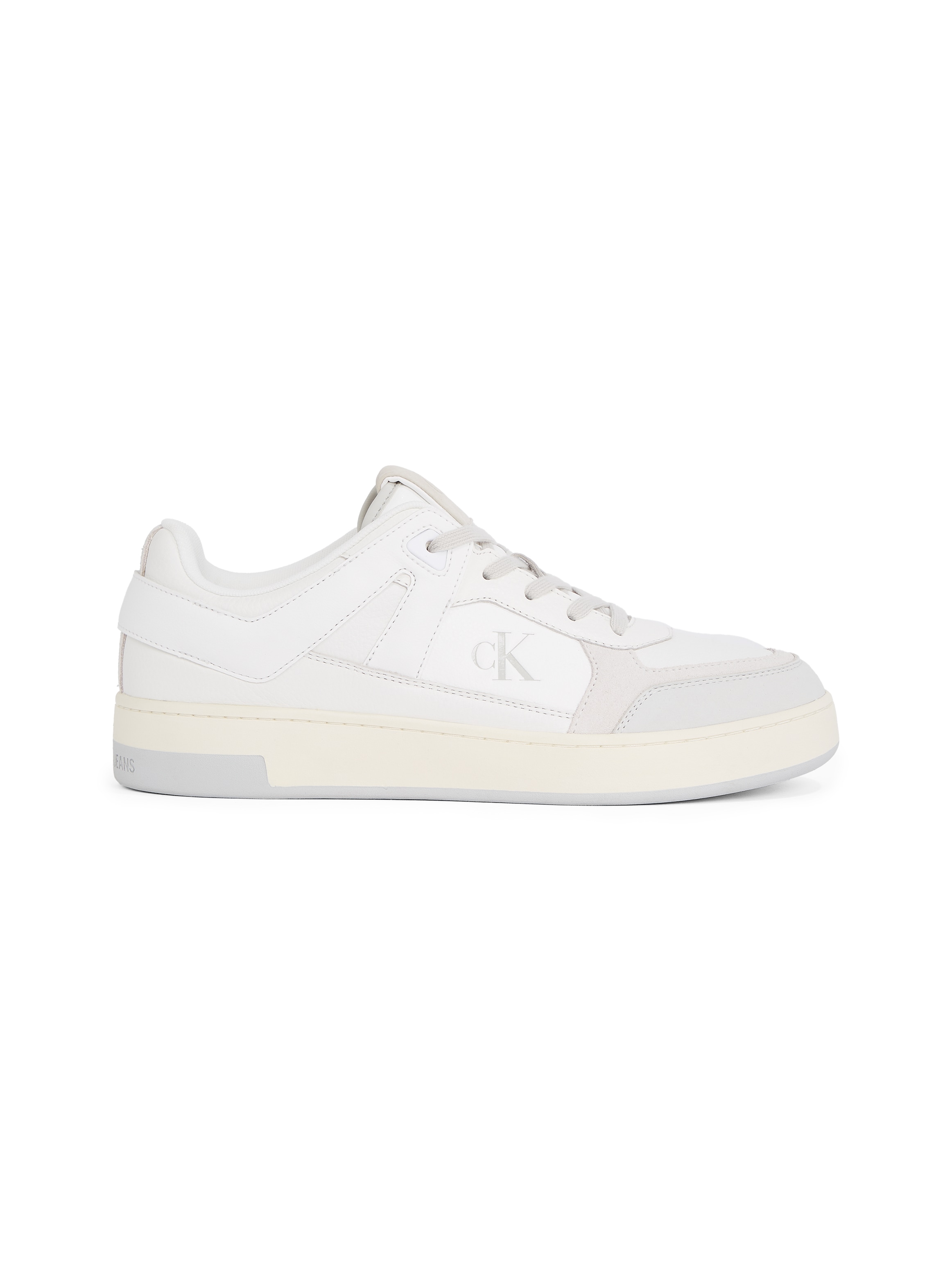 Calvin Klein Jeans Sneaker »BASKET CUP LOW LACEUP LTH MIX«, Basket-Sneaker, Schnürschuh, Halbschuh, Freizeitschuh mit CK Logo