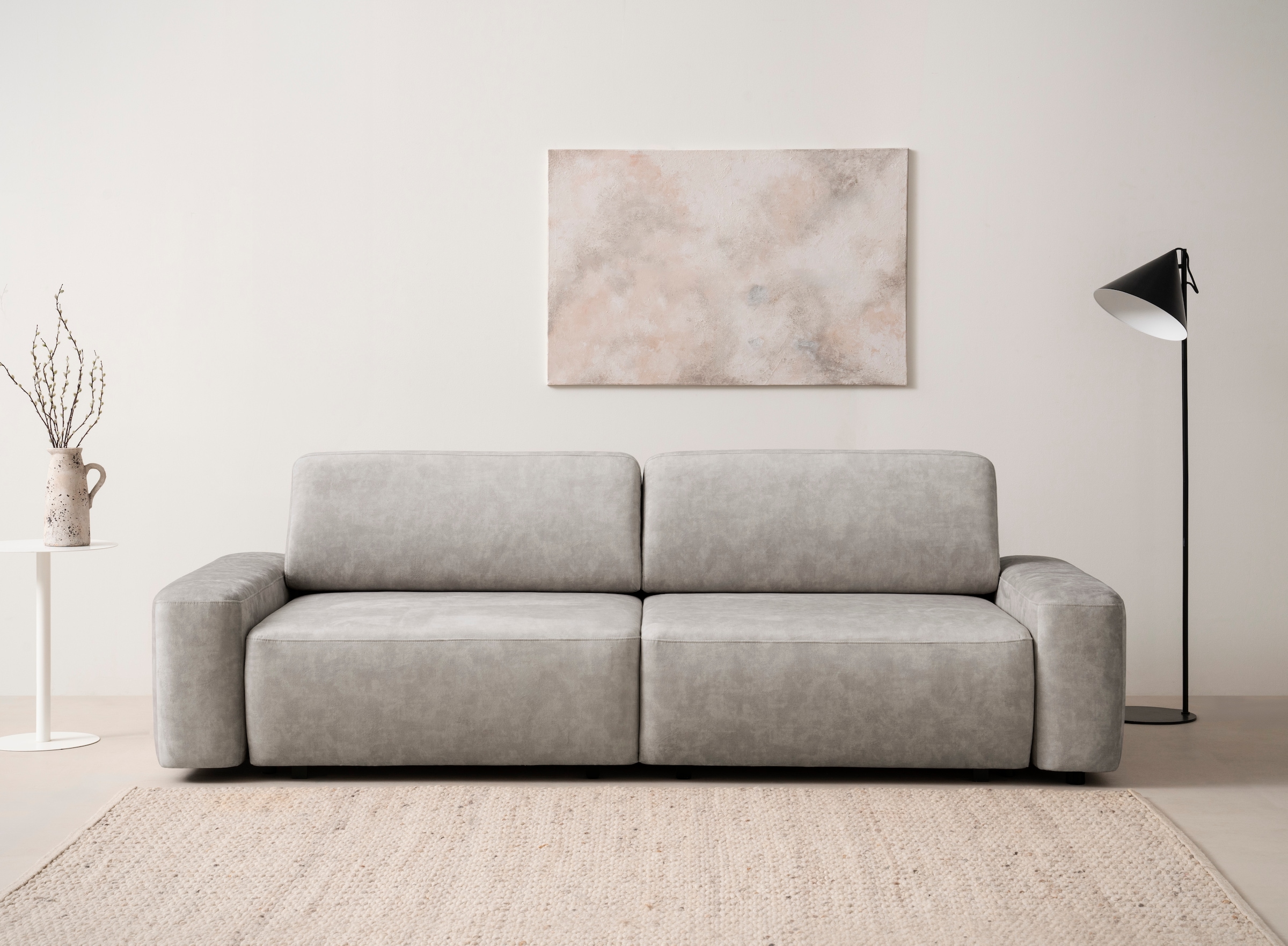 Home affaire 3-Sitzer "TORGE (257cm), Sofa,Schlafsofa in Cord, Samtvelours, günstig online kaufen
