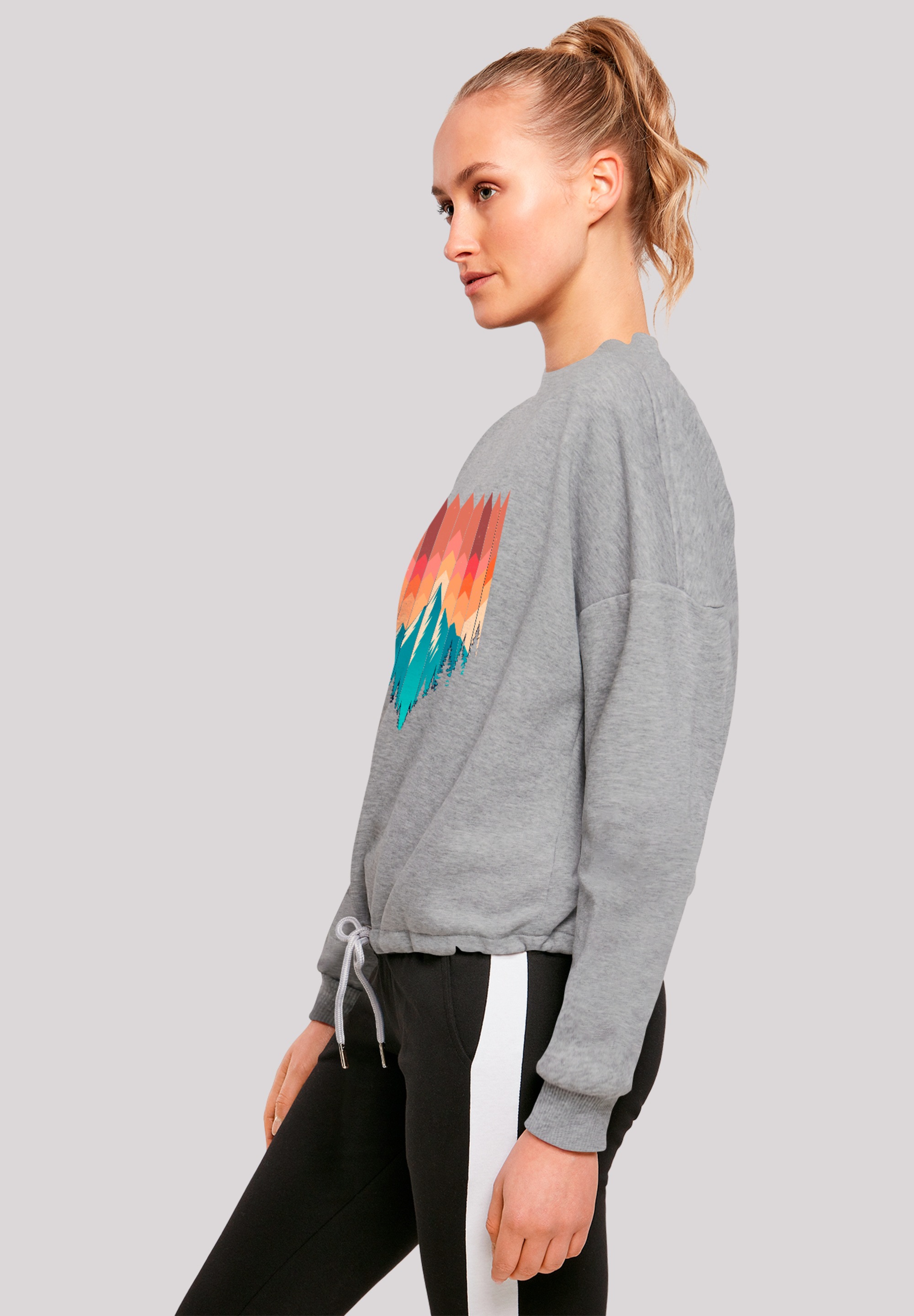 F4NT4STIC Sweatshirt »Berg Sonnenuntergang Geometrisch« Premium Qualität