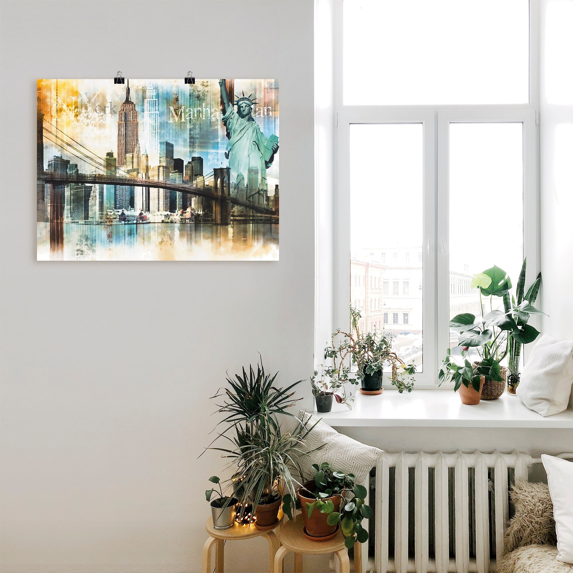 Artland Wandbild »New York Skyline Collage IV« Amerika 1 Stk. tlg. als Leinwandbild, Poster in verschied. Größen