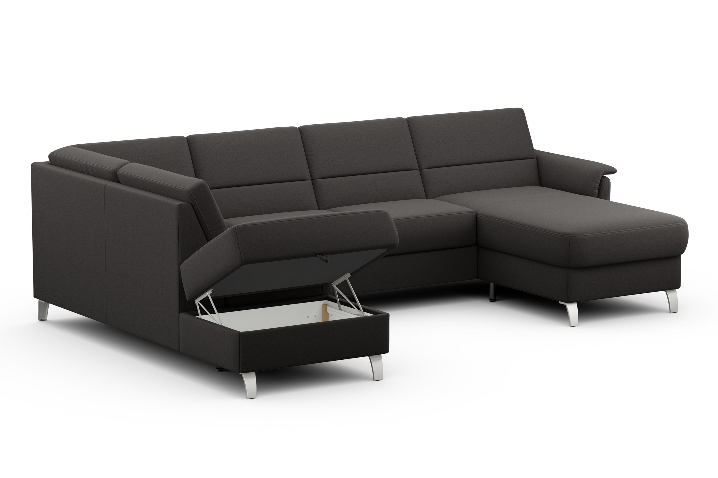 sit&more Wohnlandschaft »Palmera U-Form«, Federkern, wahlweise mit Bettfunktion und mit/ohne Stauraum
