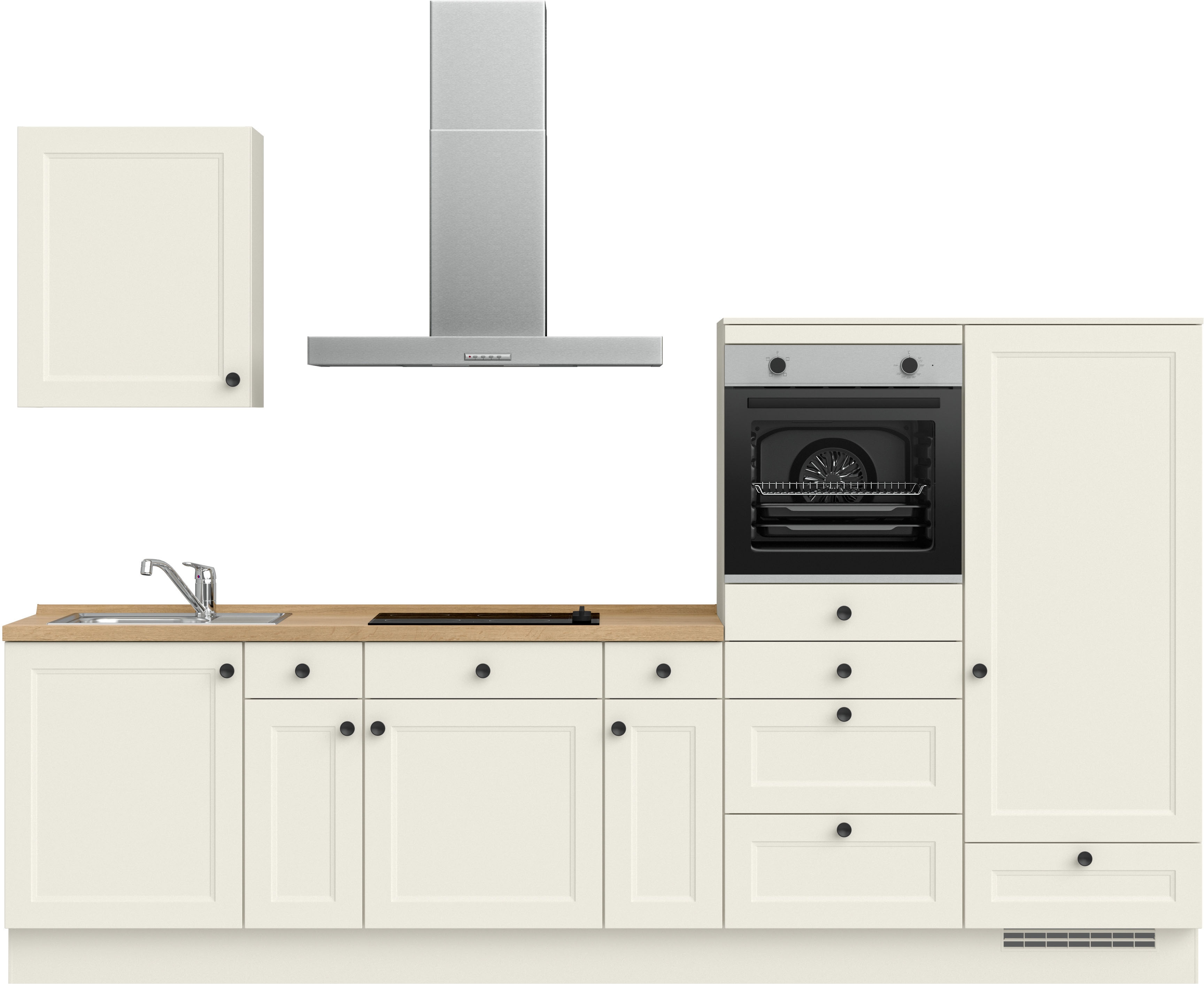 nobilia ""Cascada I", NEU: individuell anpassbar mit gratis Profi-Beratung" vormontiert, Breite 300 cm, Ausrichtung wählbar, wahlw. mit E-Geräten