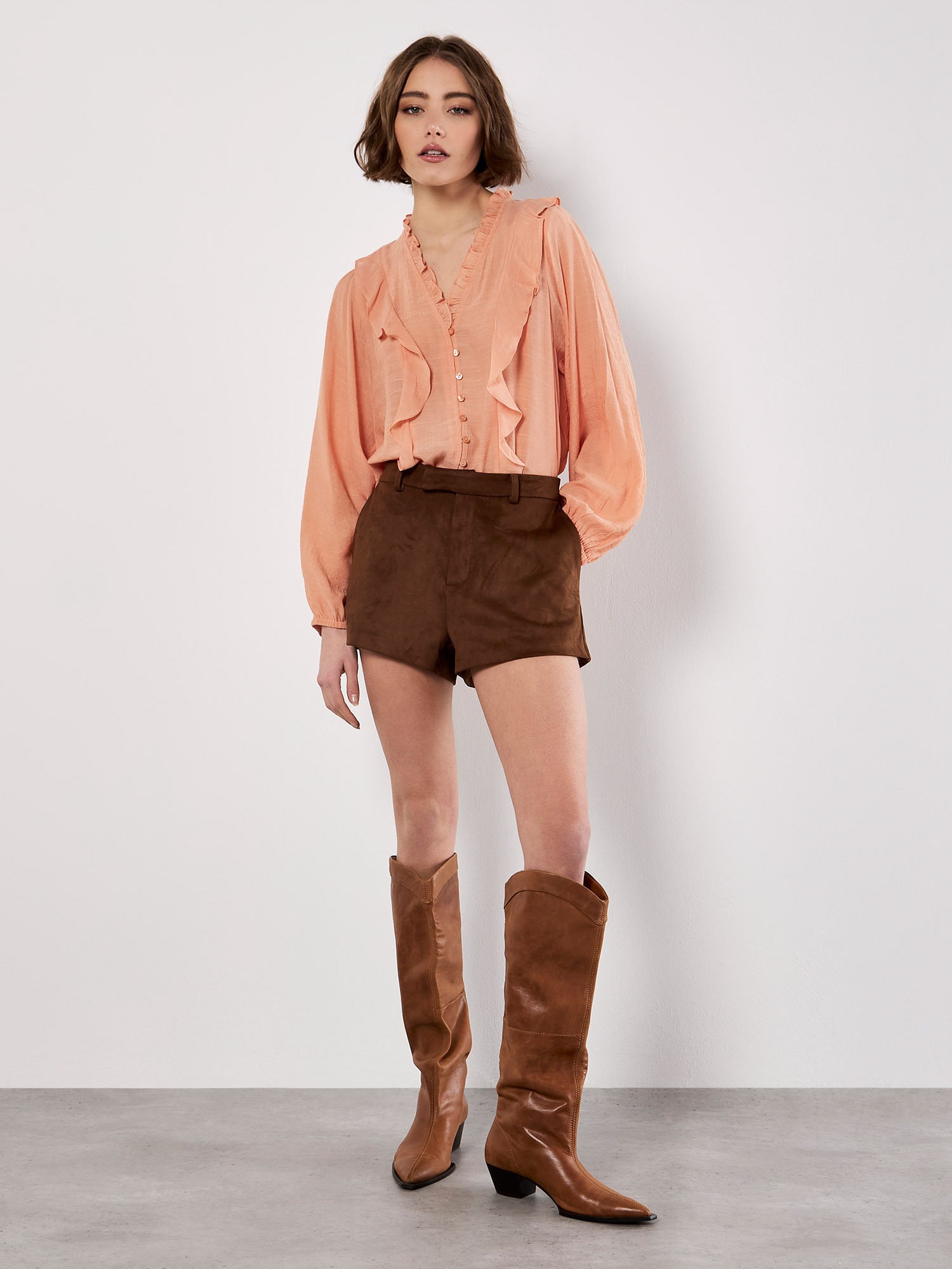 Apricot Klassische Bluse »Unibluse« mit Rüschen