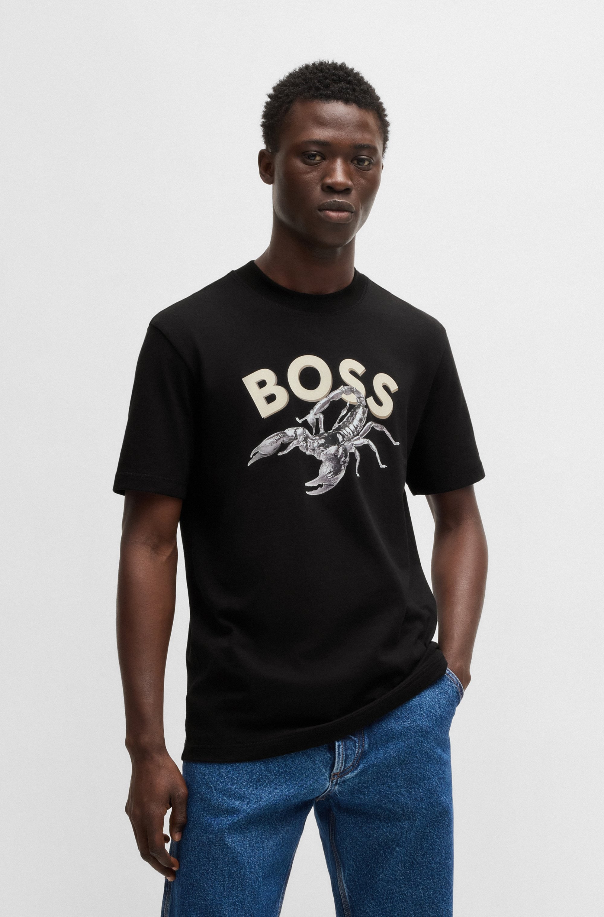 BOSS ORANGE T-Shirt "Te Bossfish" Rundhalsausschnitt, Regular Fit, großer D günstig online kaufen