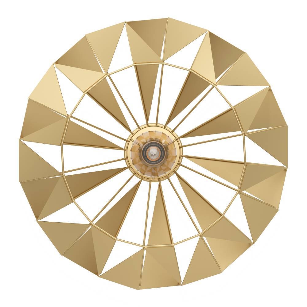 EGLO Deckenleuchte »CARLTON«, 1 flammig, Leuchtmittel E27 | ohne Leuchtmittel, Deckenleuchte im Retro Design, Vintage Wohnzimmerlampe, Metall in Gold