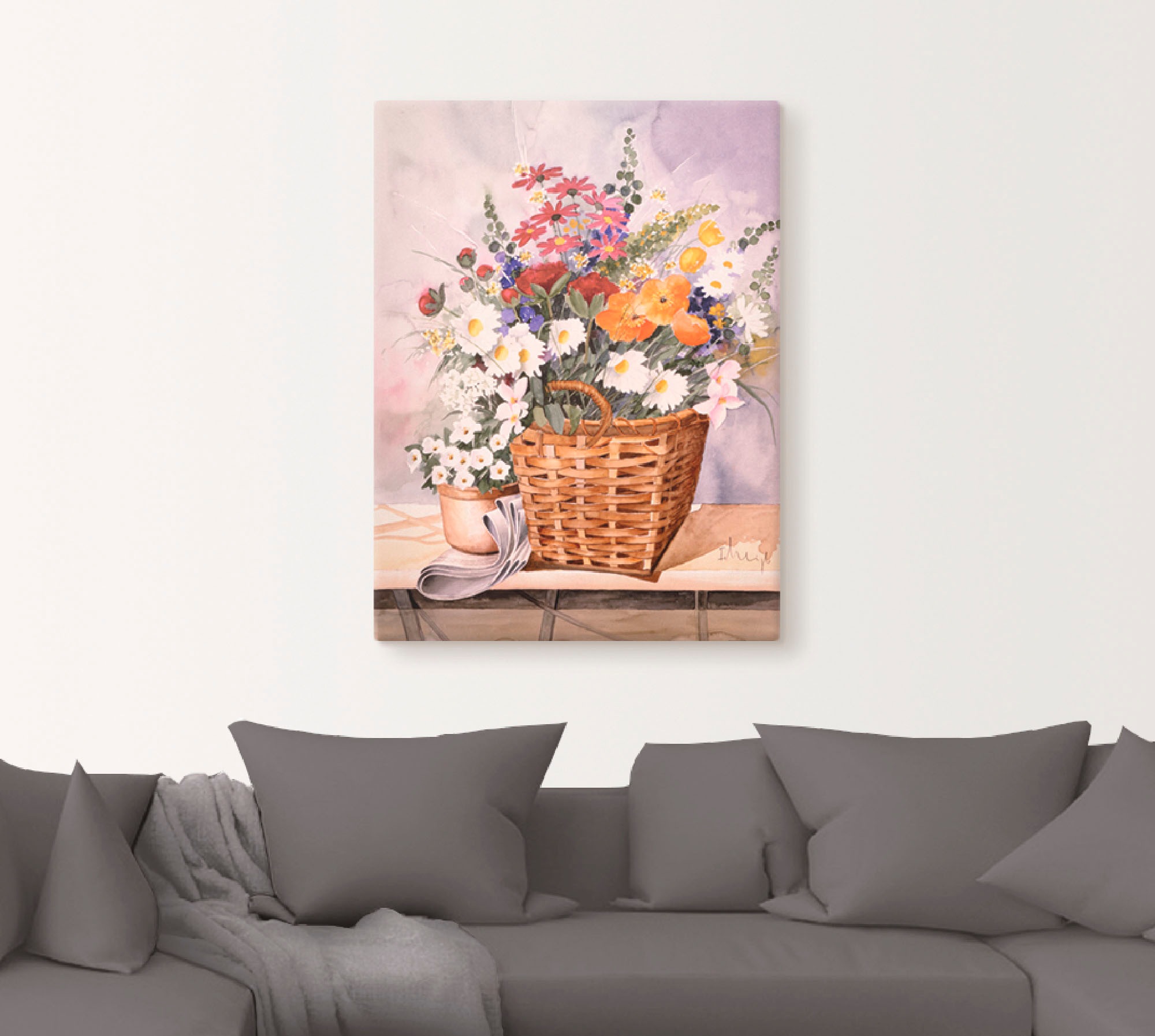 Artland Wandbild »Stillleben mit Kürbissen«, Blumen, (1 St.), als Leinwandbild, Poster in verschied. Größen
