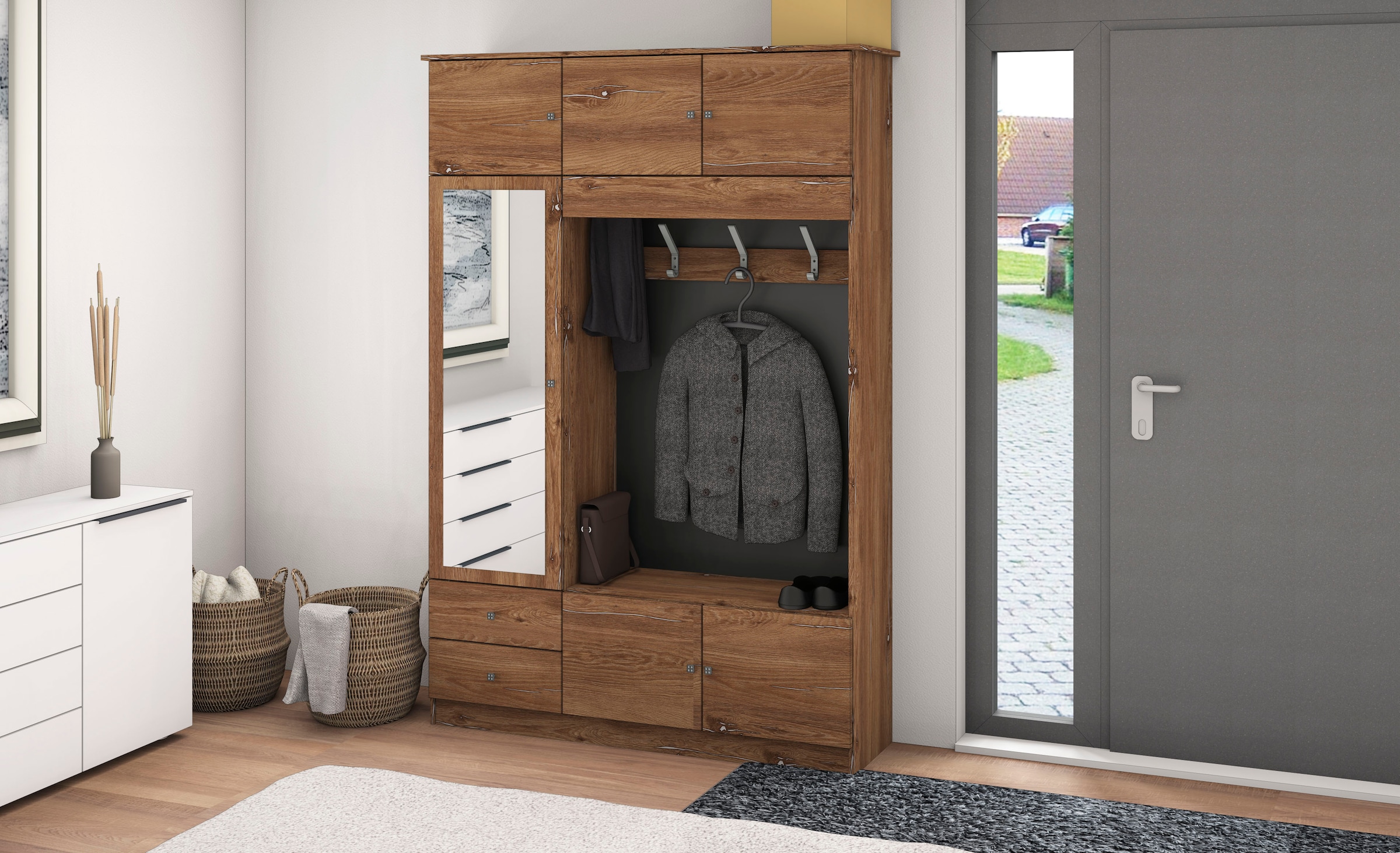 borchardt Möbel Garderobenschrank "Kompakta" Höhe 202 cm günstig online kaufen