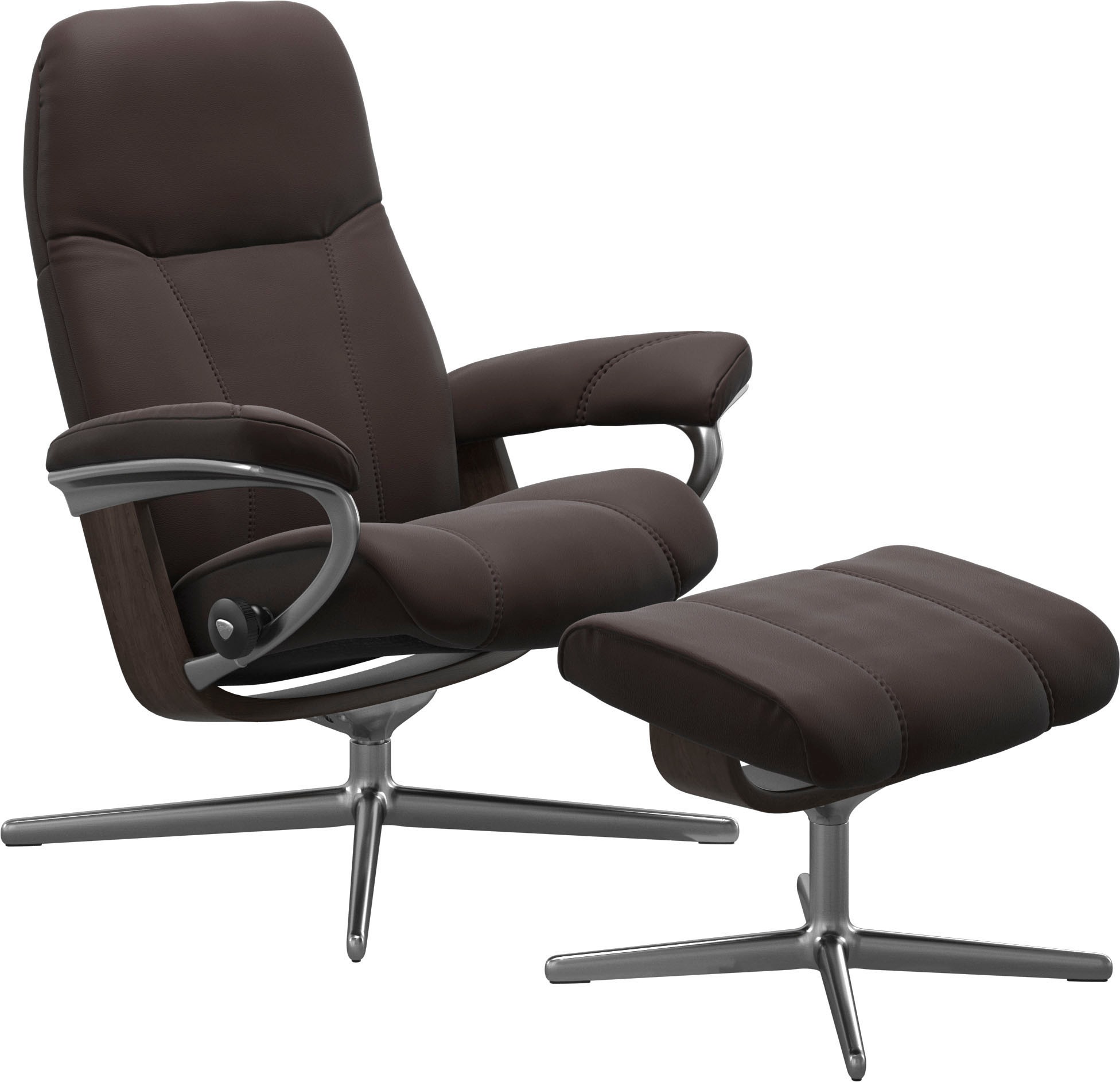 Stressless® Relaxsessel »Consul«, mit Cross Base, Größe S, M & L, Holzakzent Wenge