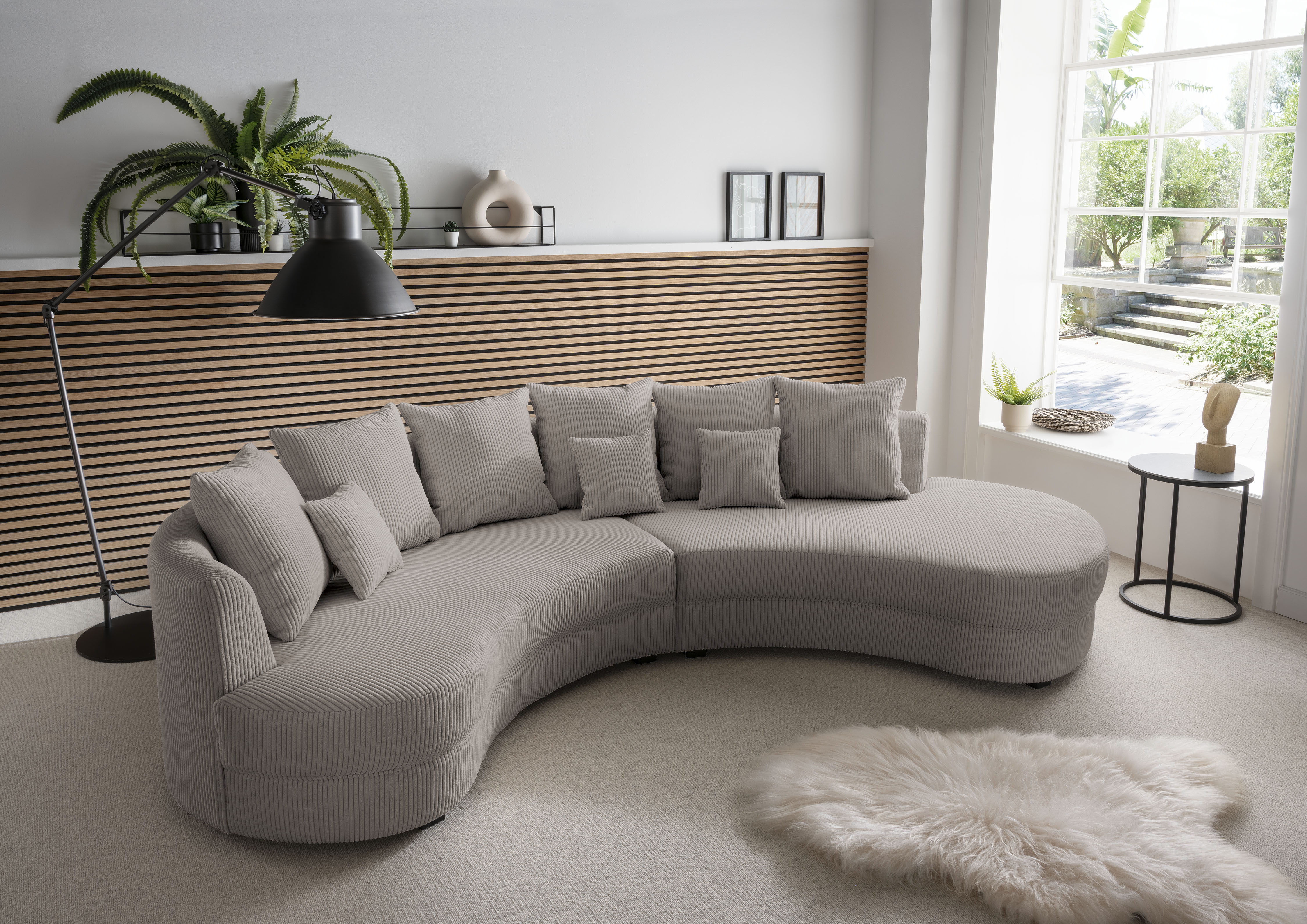 Home affaire Ecksofa "Lazio modern und bequem, schmale Armlehnen, tolle Detailverarbeitung" zwei verschiedene Fußfarben wählbar