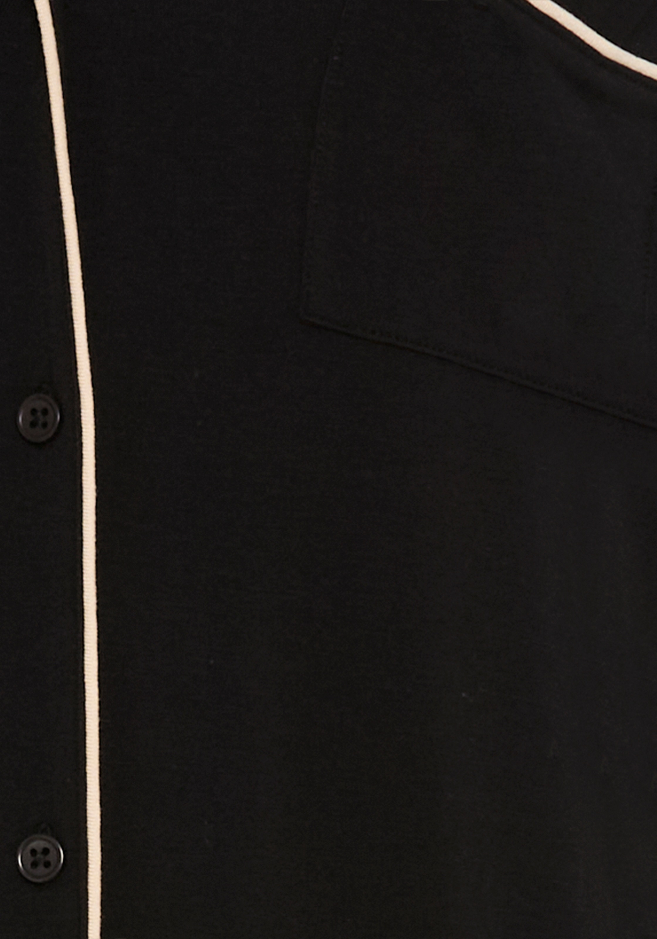 Buffalo Nachthemd 1-teilig, 1 tlg. Brusttasche mit modischen Paspeldetails