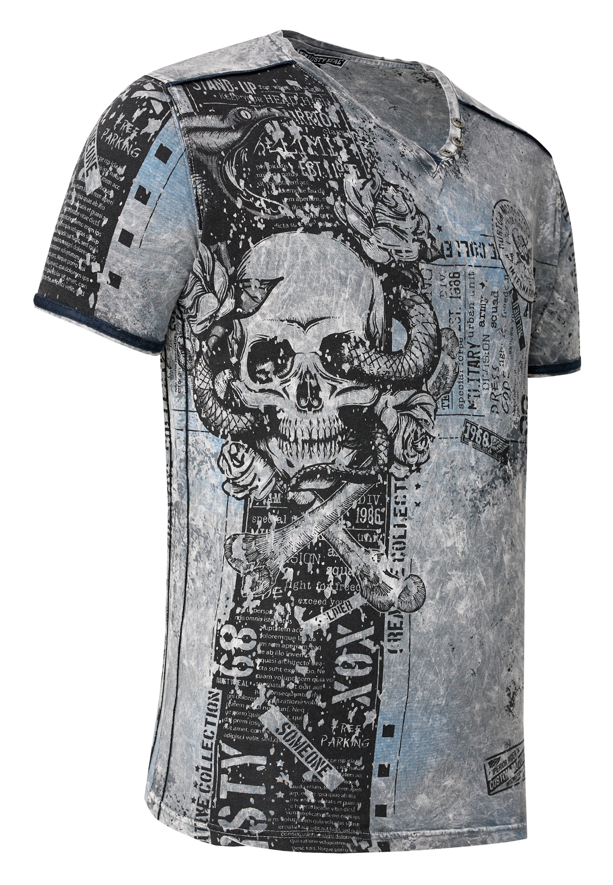 Rusty Neal T-Shirt »Rusty Neal T-Shirt«, mit coolem Allover-Print