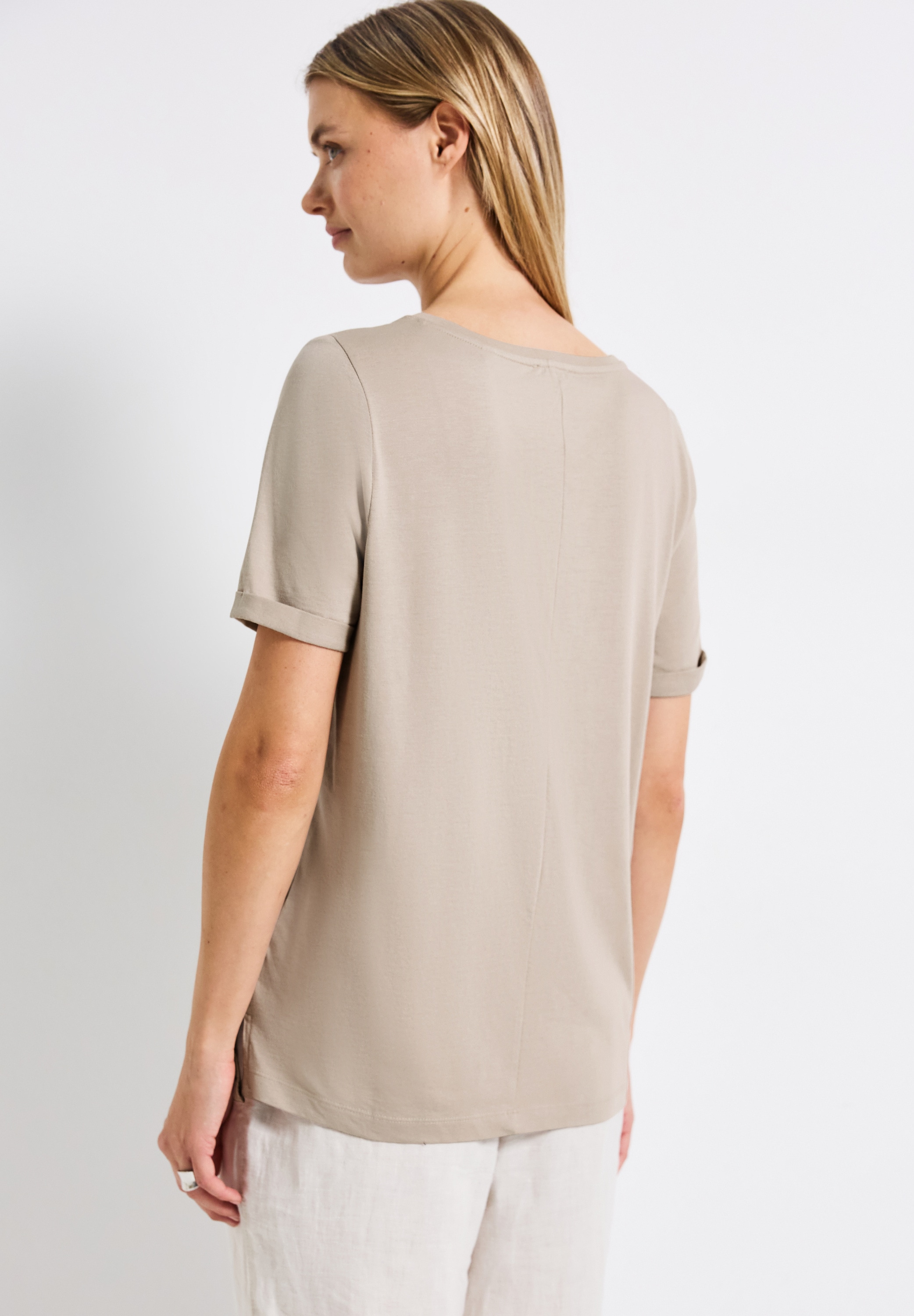 STREET ONE T-Shirt, mit U-Boot-Ausschnitt