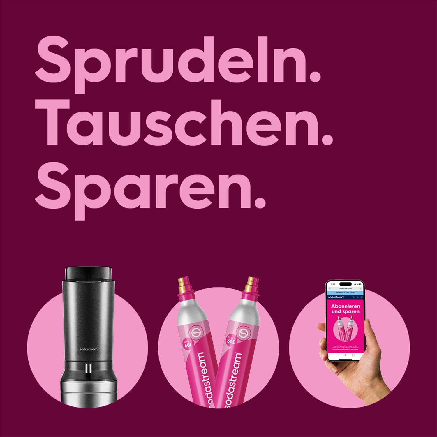 SodaStream Wassersprudler »SodaStream CRYSTAL 3.0 mit 3 Glaskaraffen, 1 CO2-Zylinder und 2 Sirups« mit Quick-Connect-System