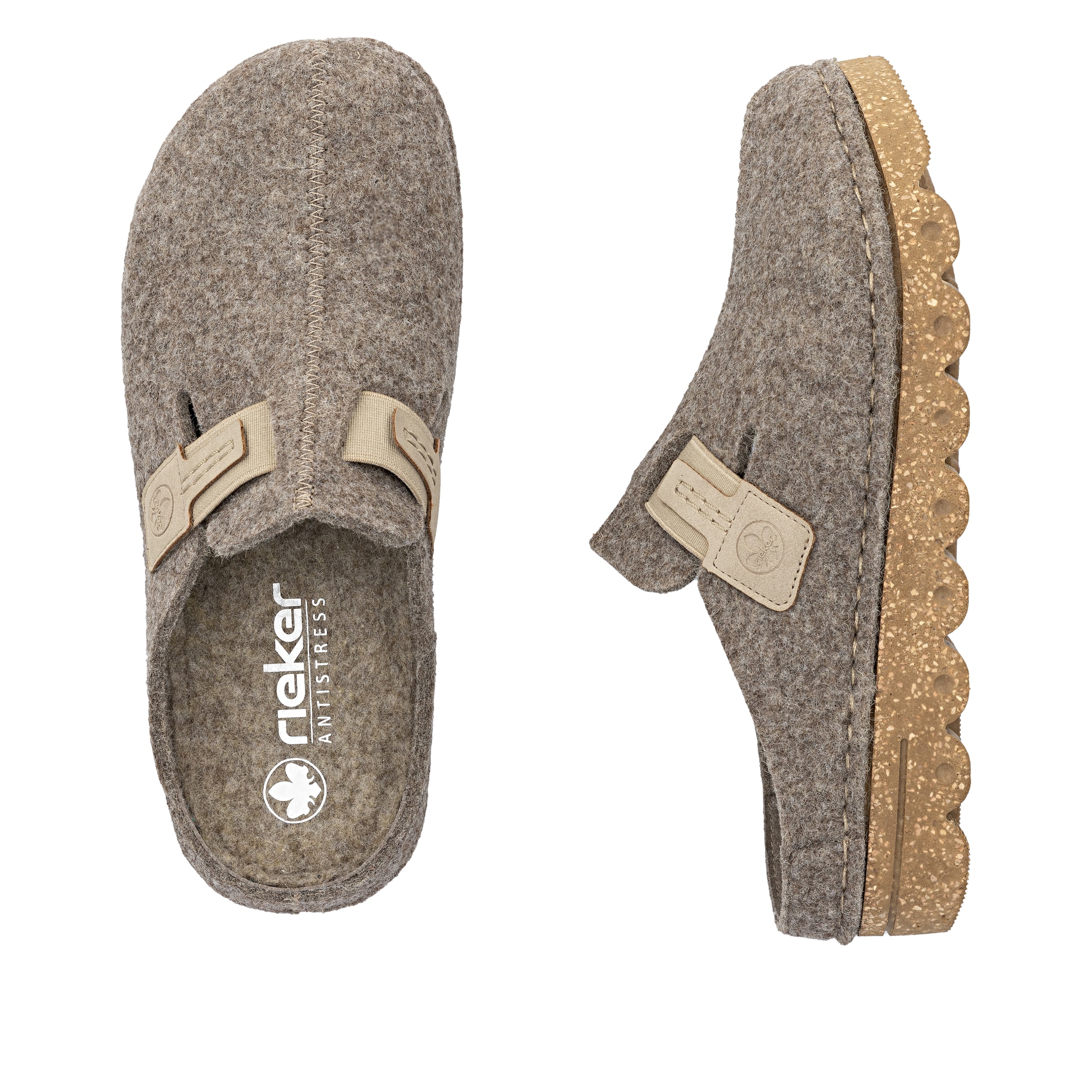 Rieker Clog, Sabot, Hausschuh, Casual-Clog, Plateausohle, zum Schlupfen