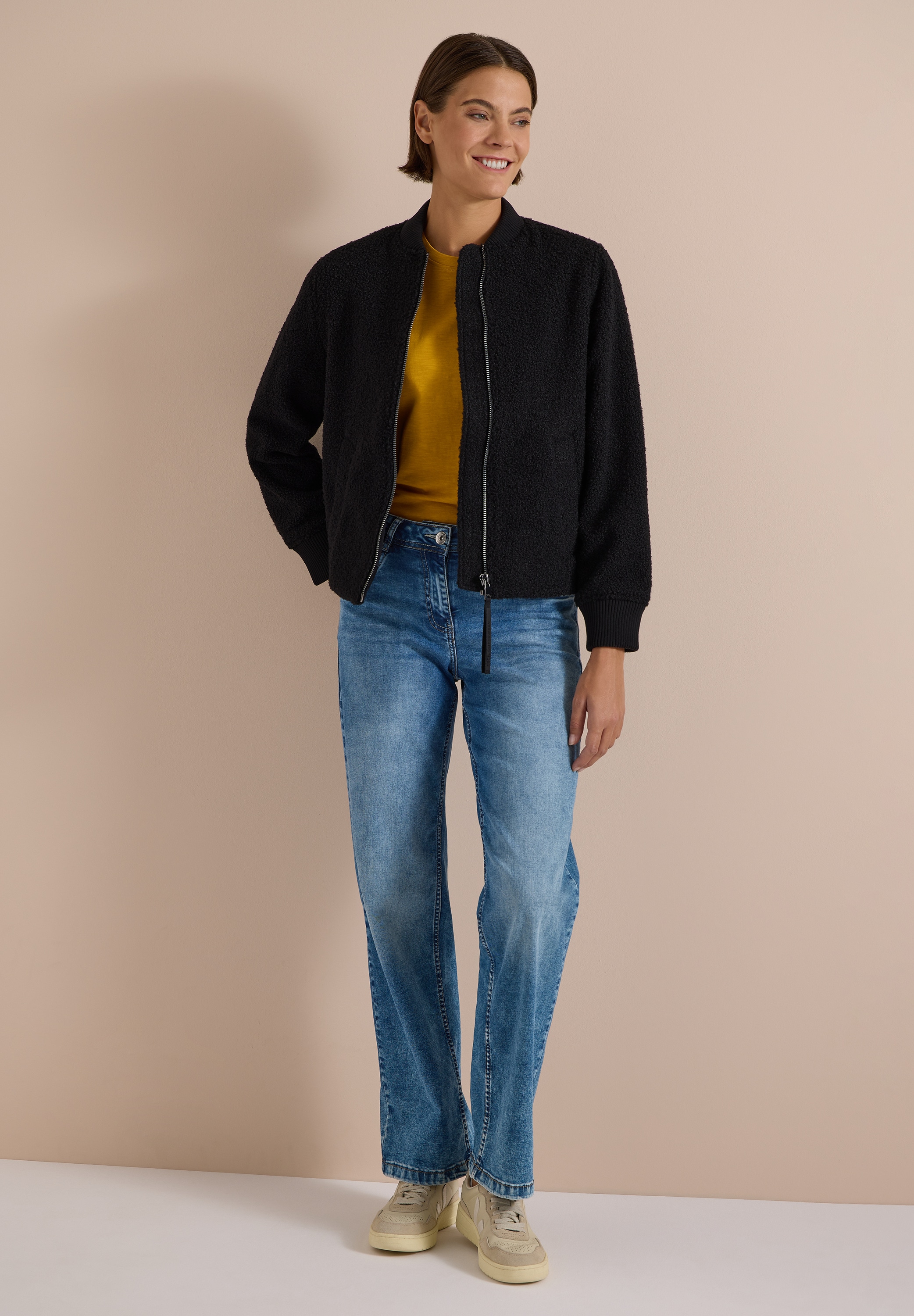 Cecil Blouson ohne Kapuze aus softem Materialmix